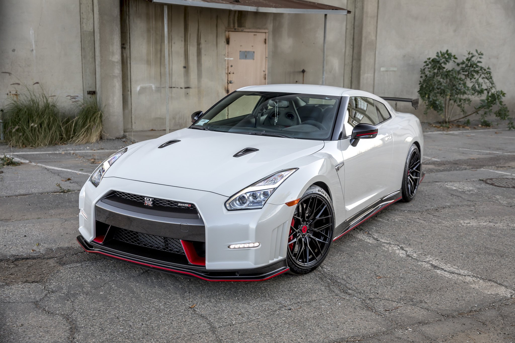 Custom White Nissan GT-R with Red Accents - Photo by Vorsteiner