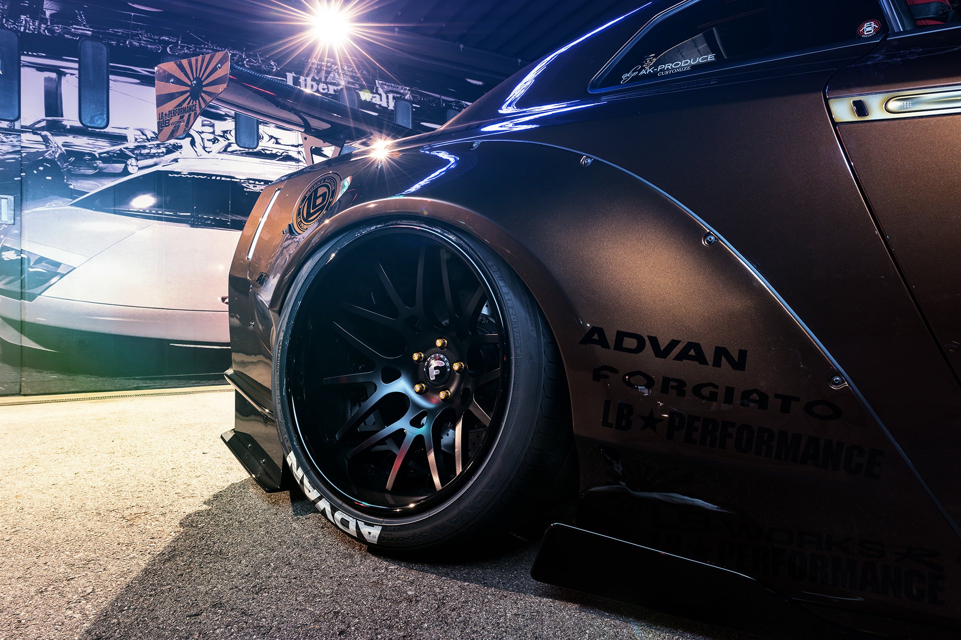 Forgiato Wheels on Custom Brown Debadged Nissan GT-R - Photo by Forgiato