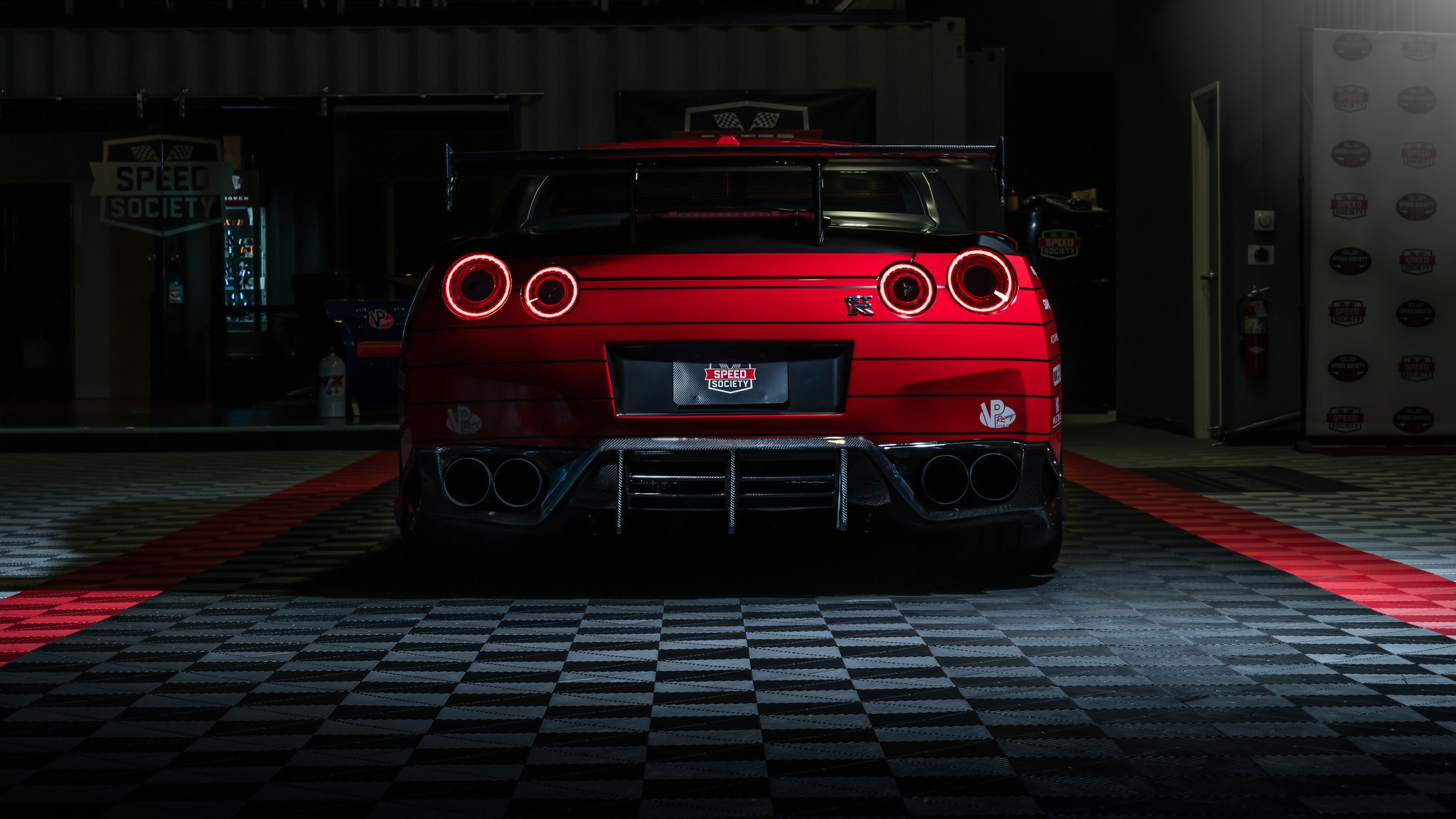 Custom Halo Taillights on Race Inspired Nissan GT-R - Photo by HRE Wheels