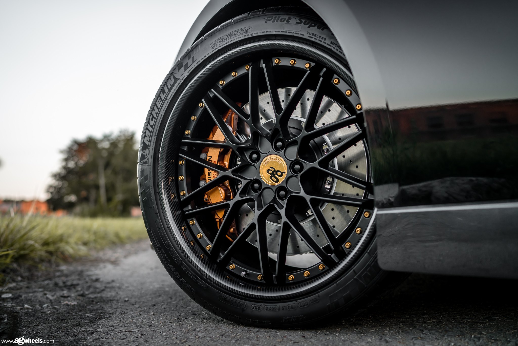 Black Nissan GT-R with Custom Avant Garde Wheels - Photo by Avant Garde Wheels
