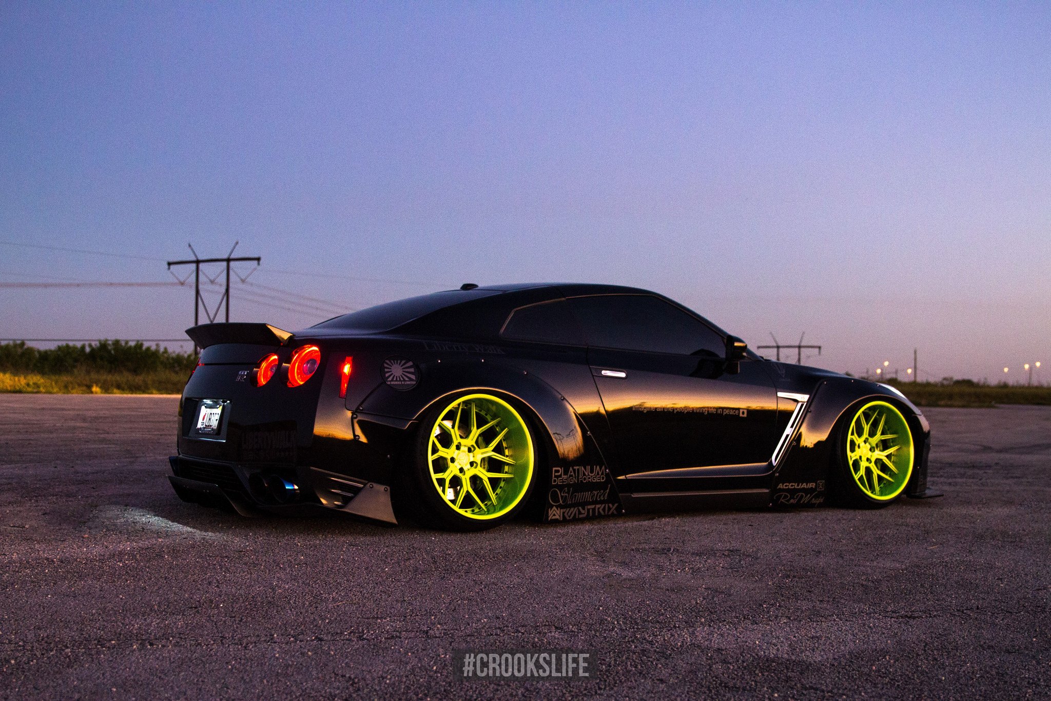 Black Nissan GT-R with Aftermarket Rear Spoiler - Photo by Jimmy Crook