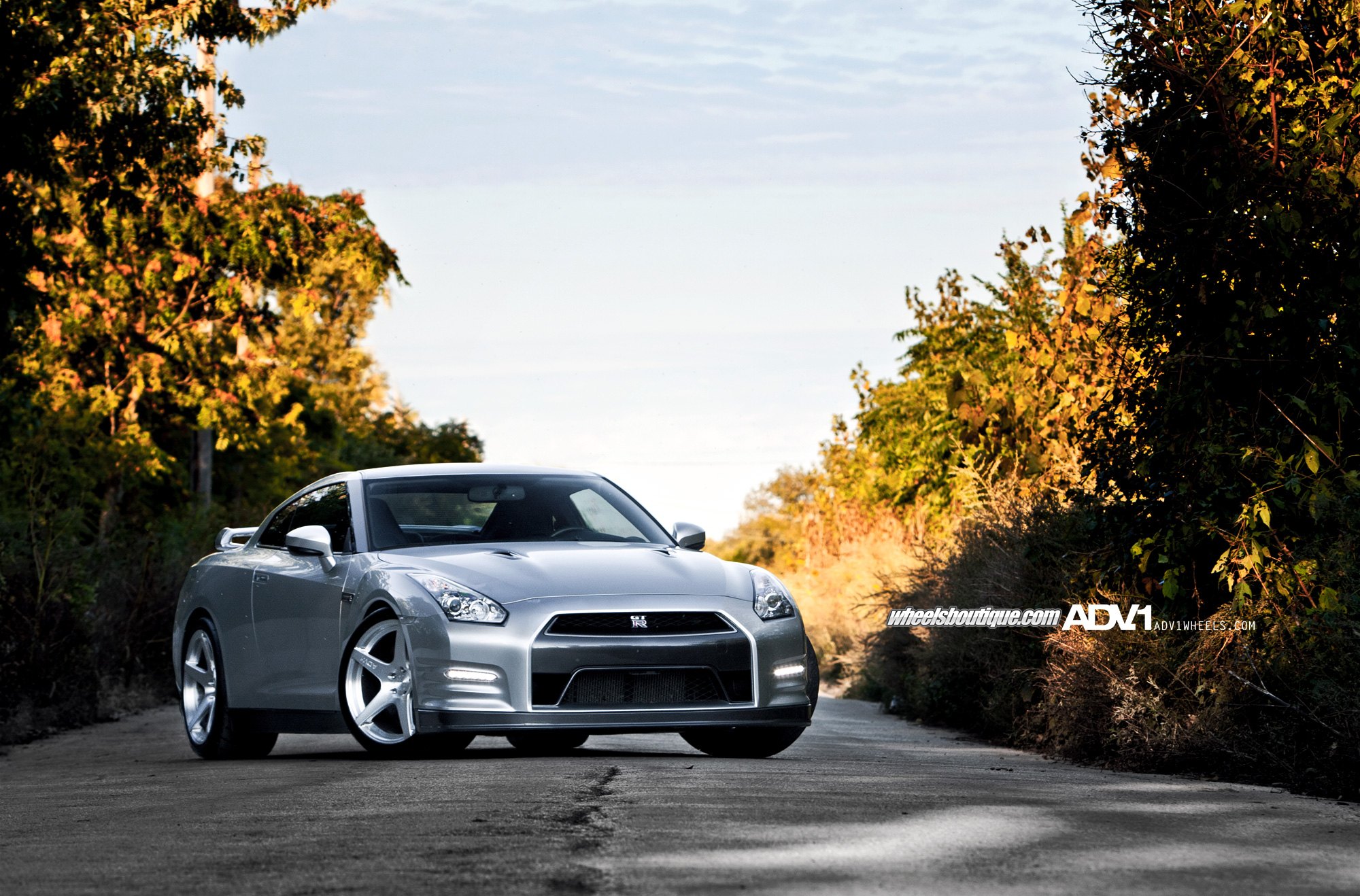 Crystal Clear LED Headlights on Silver Nissan GT-R - Photo by ADV.1