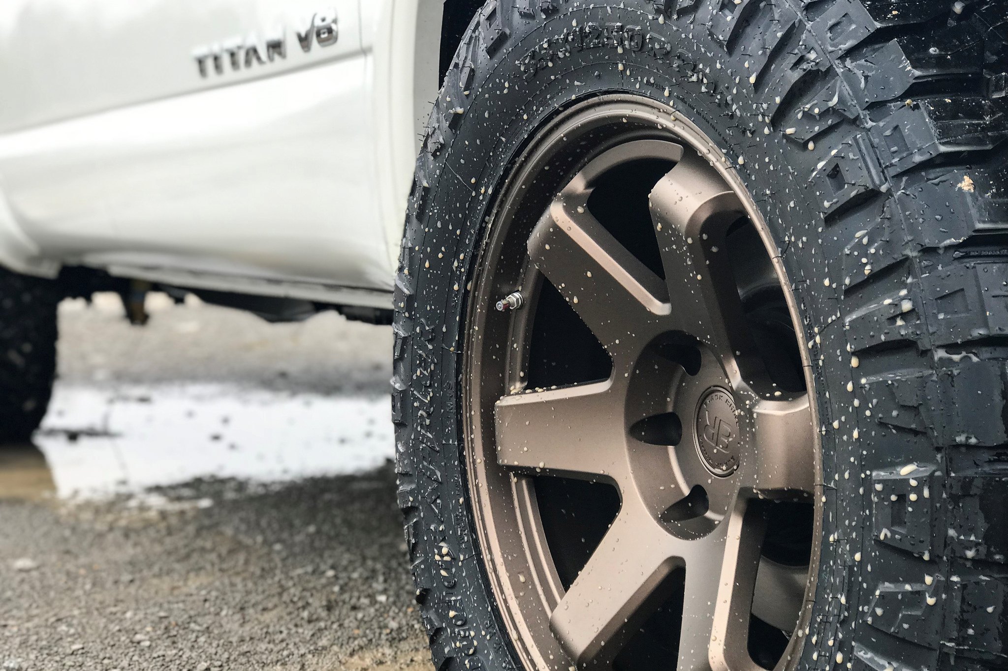 Bronze TSW Alloy Wheels on White Nissan Titan - Photo by TSW Alloy Wheels