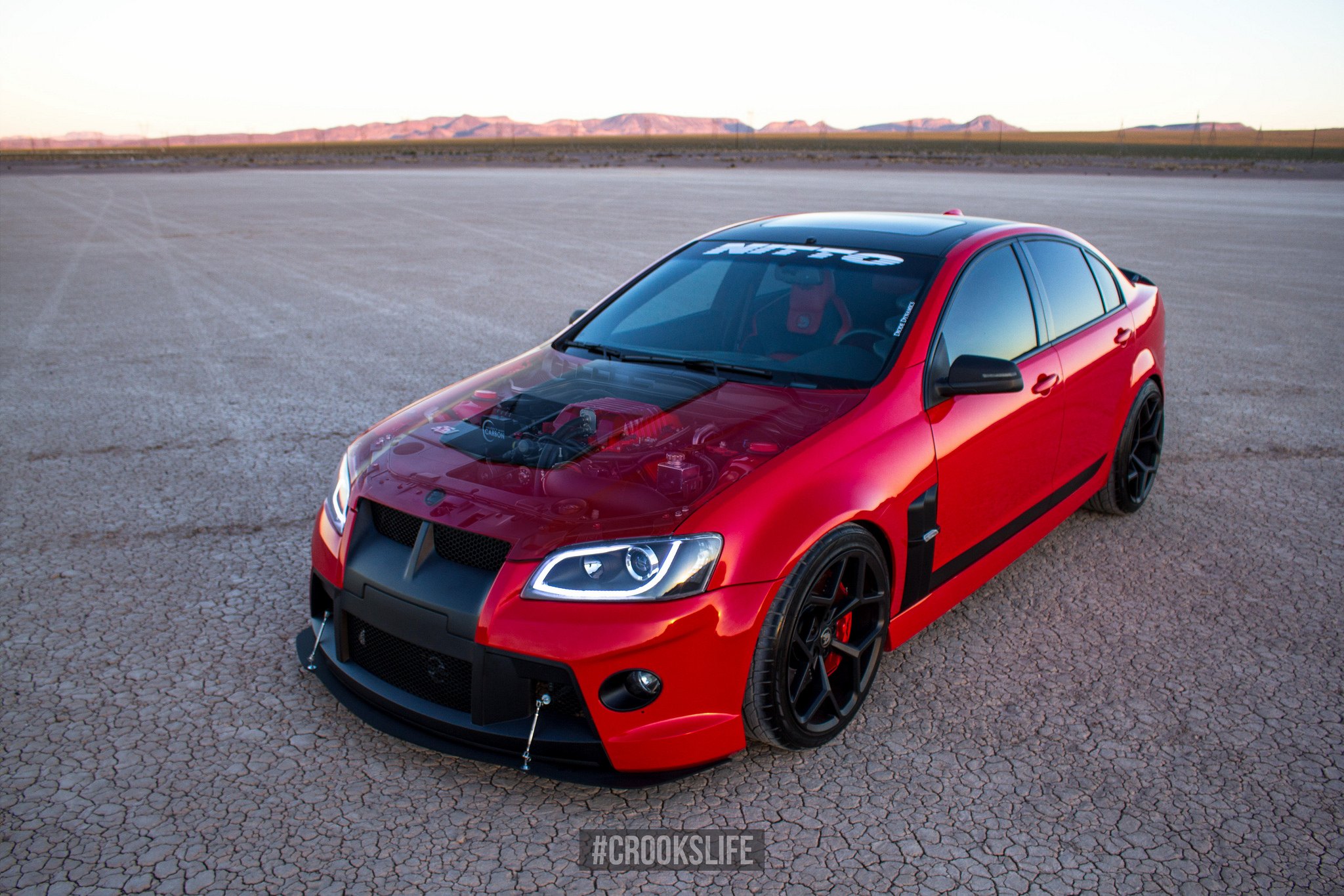 Aftermarket LED Headlights on Red Pontiac G8 - Photo by Jimmy Crook