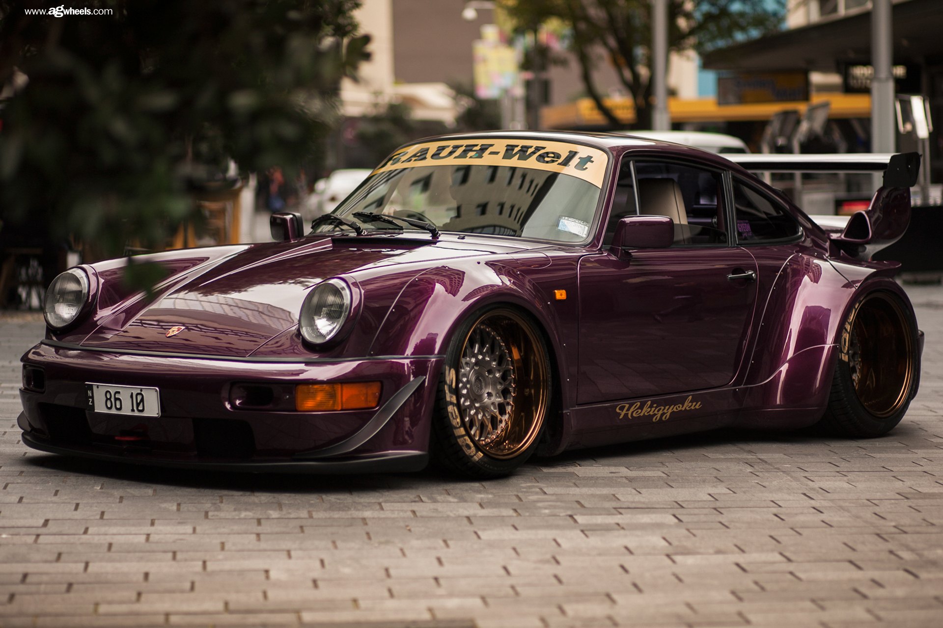 Purple Porsche 911 with Custom Avant Garde Wheels - Photo by Avant Garde Wheels