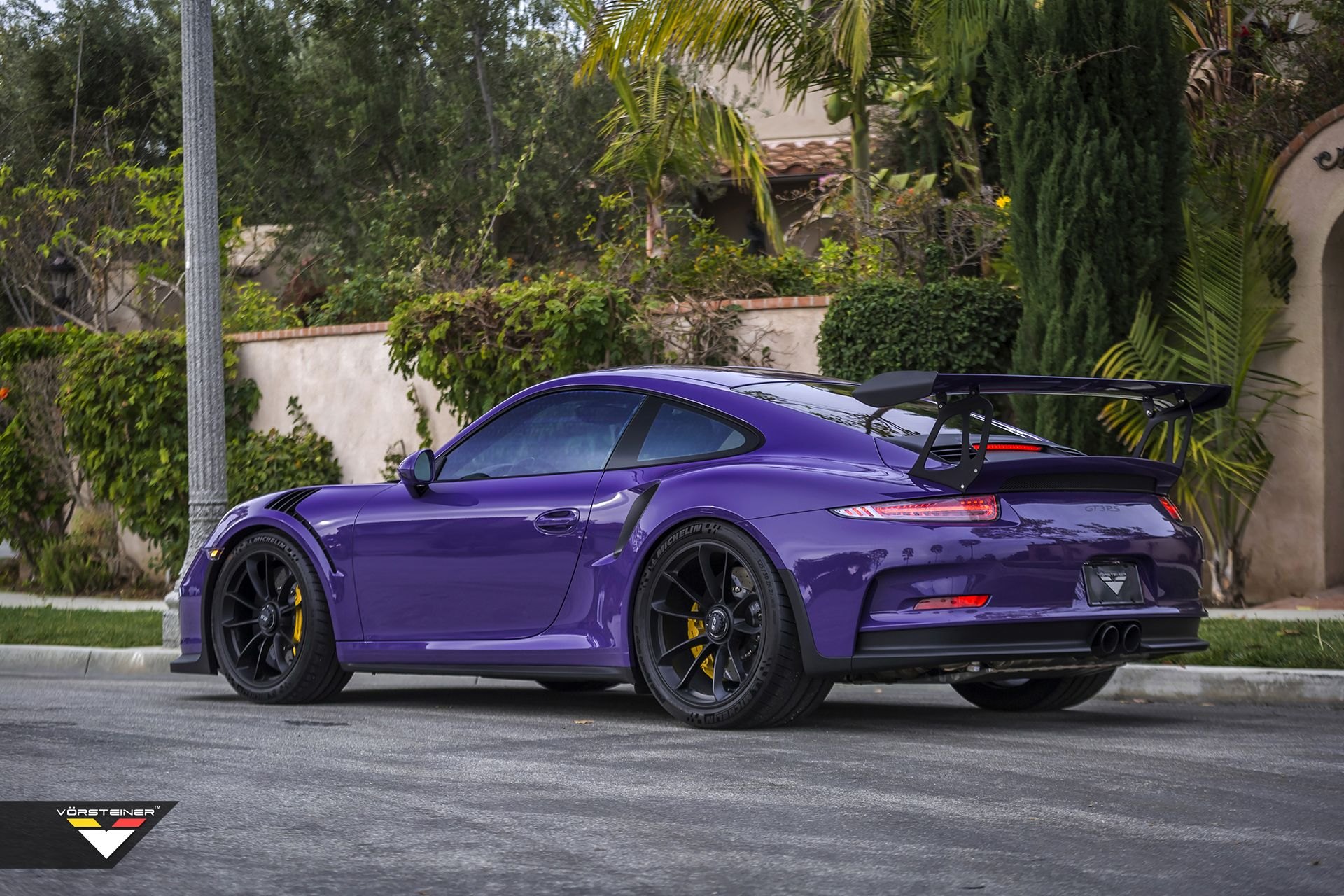 Red LED Taillights on Purple Porsche 911  - Photo by Vorstiner