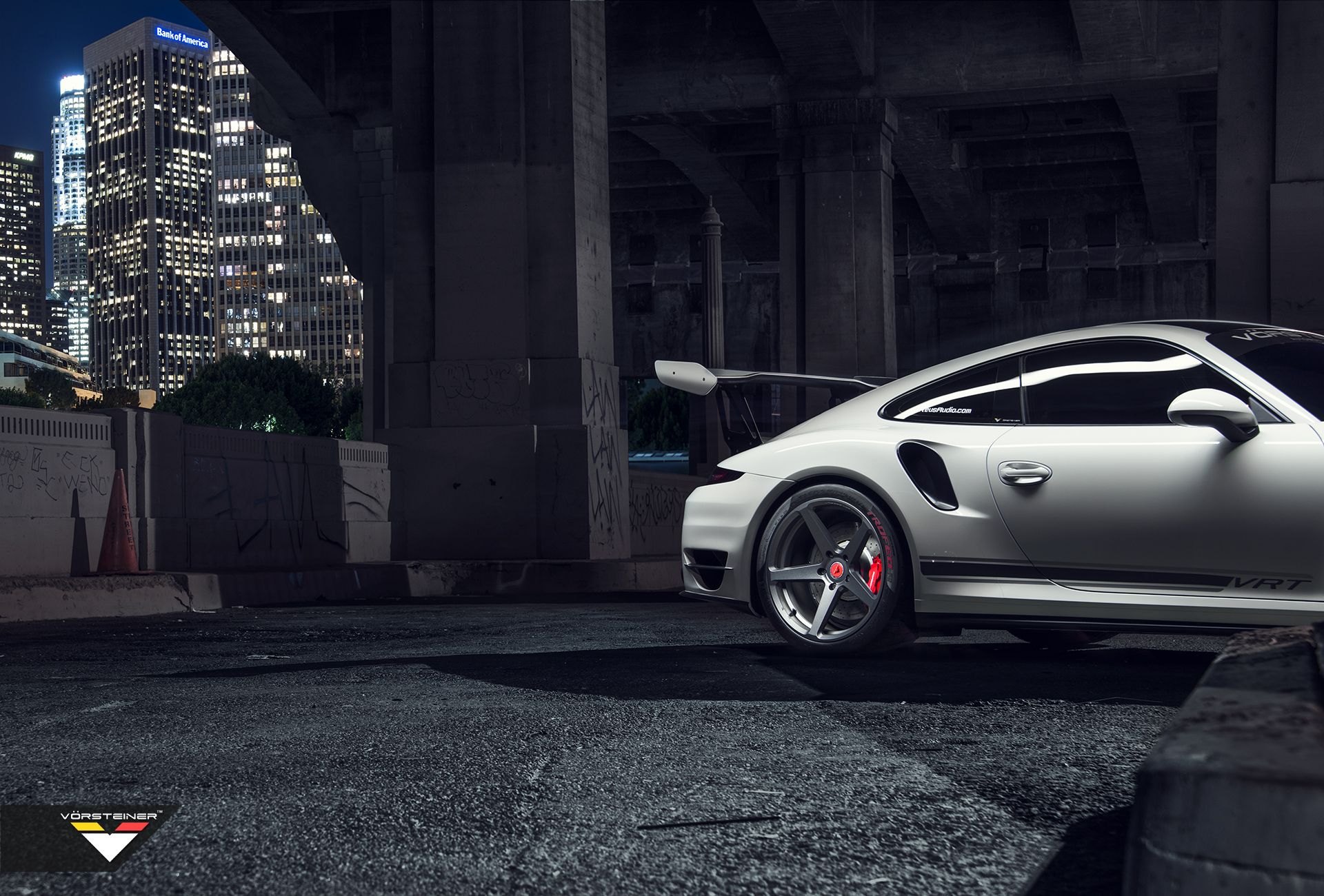 Carbon Graphite Vorsteiner Rims on White Porsche 911 - Photo by Vorstiner
