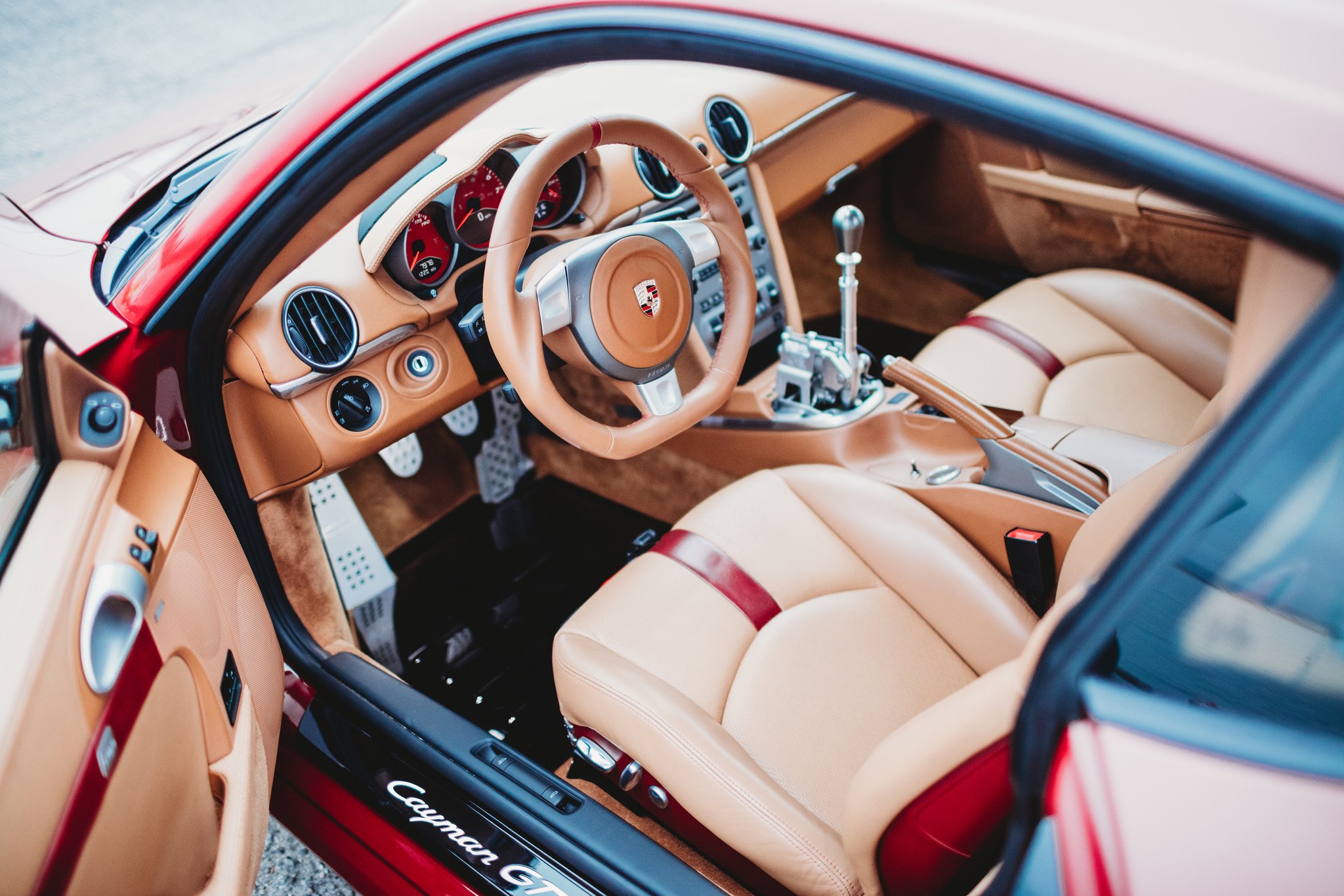 Custom Leather Interior Kit in Red Porsche 911 - Photo by Rotiform