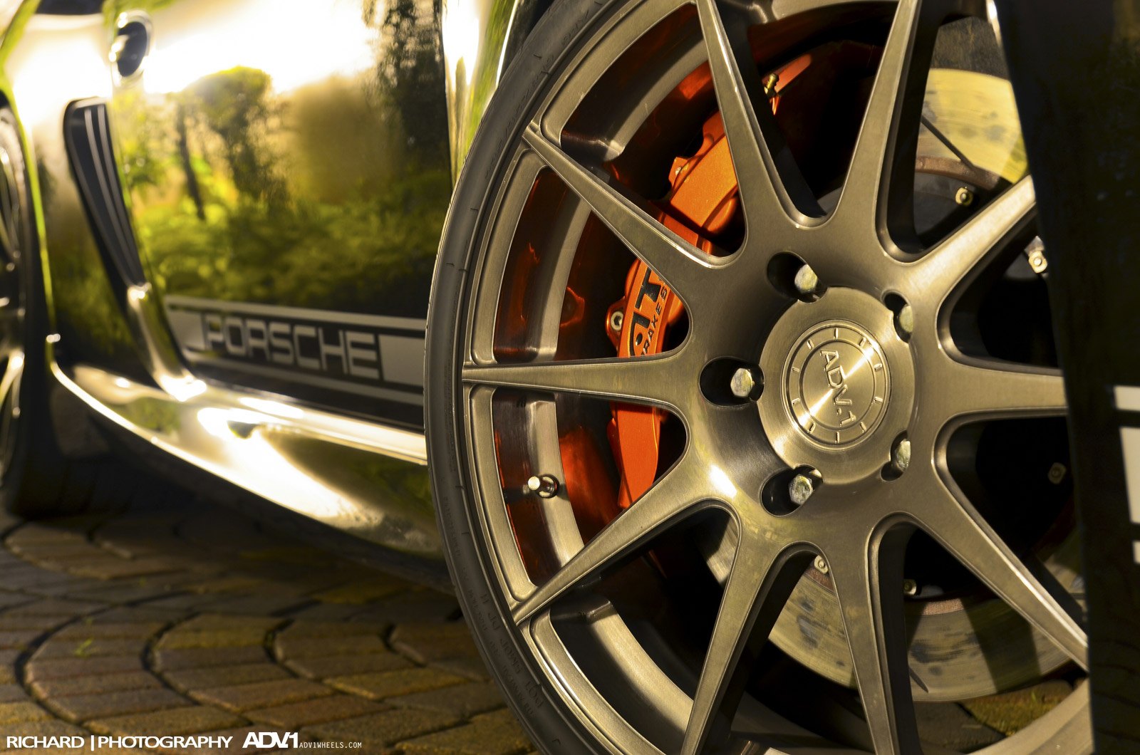 Matte Bronze ADV1 Rims on Black Porsche Boxster - Photo by ADV.1