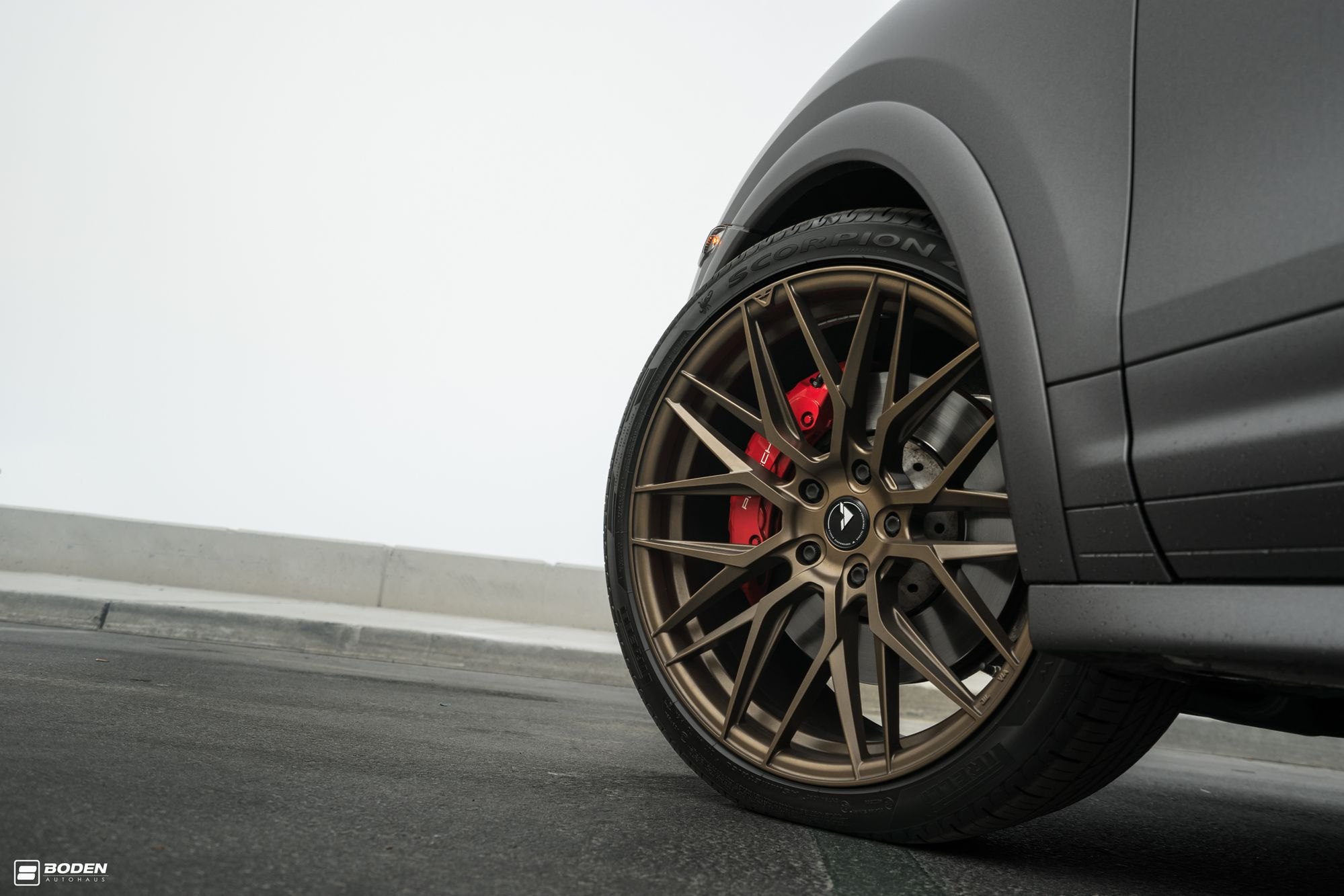 Pirelli Scorpion Tires on Black Matte Porsche Cayenne - Photo by Vorstiner