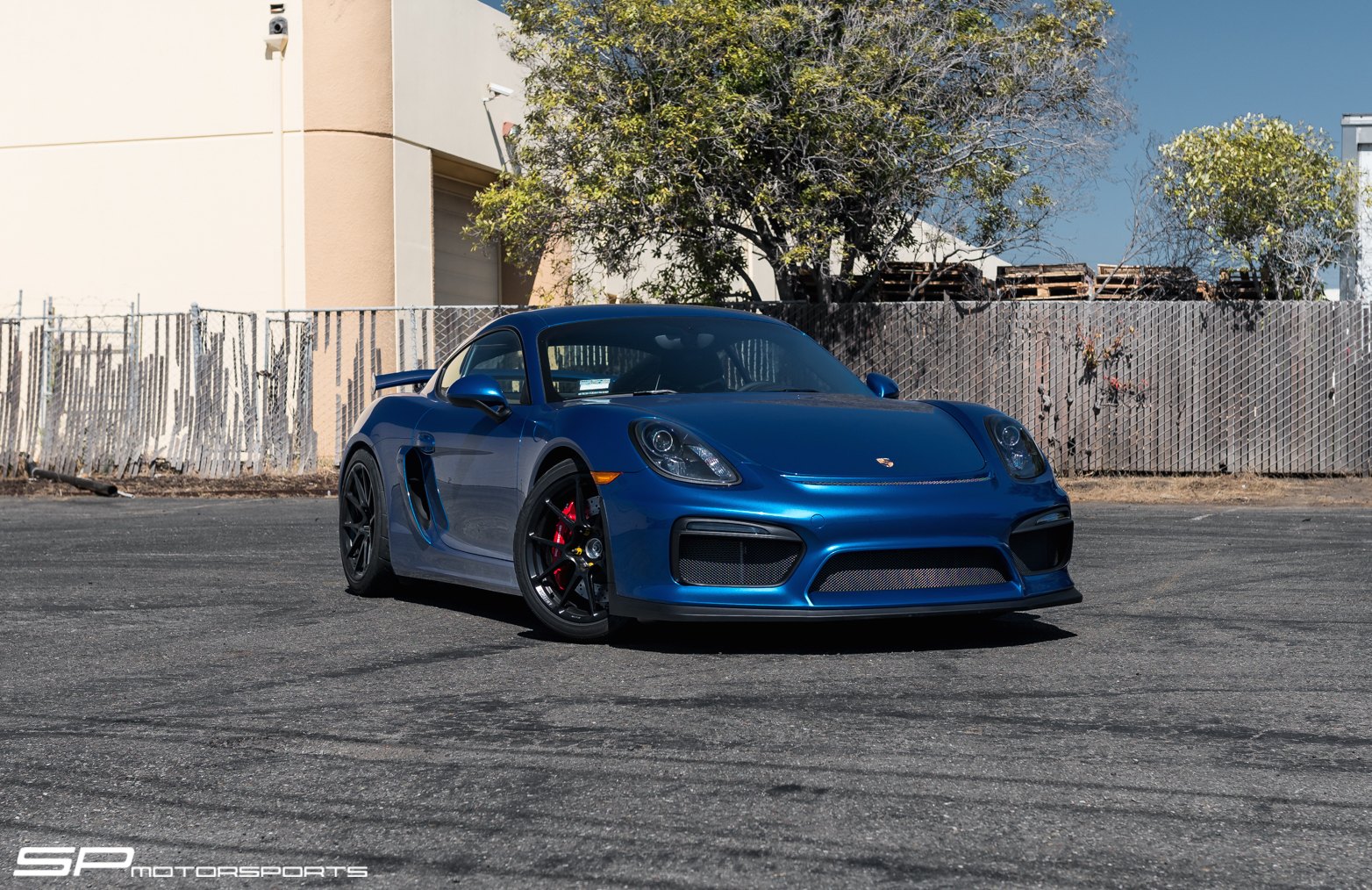 Dark Smoke Halo Headlights on Blue Porsche Cayman - Photo by Forgeline Motorsports