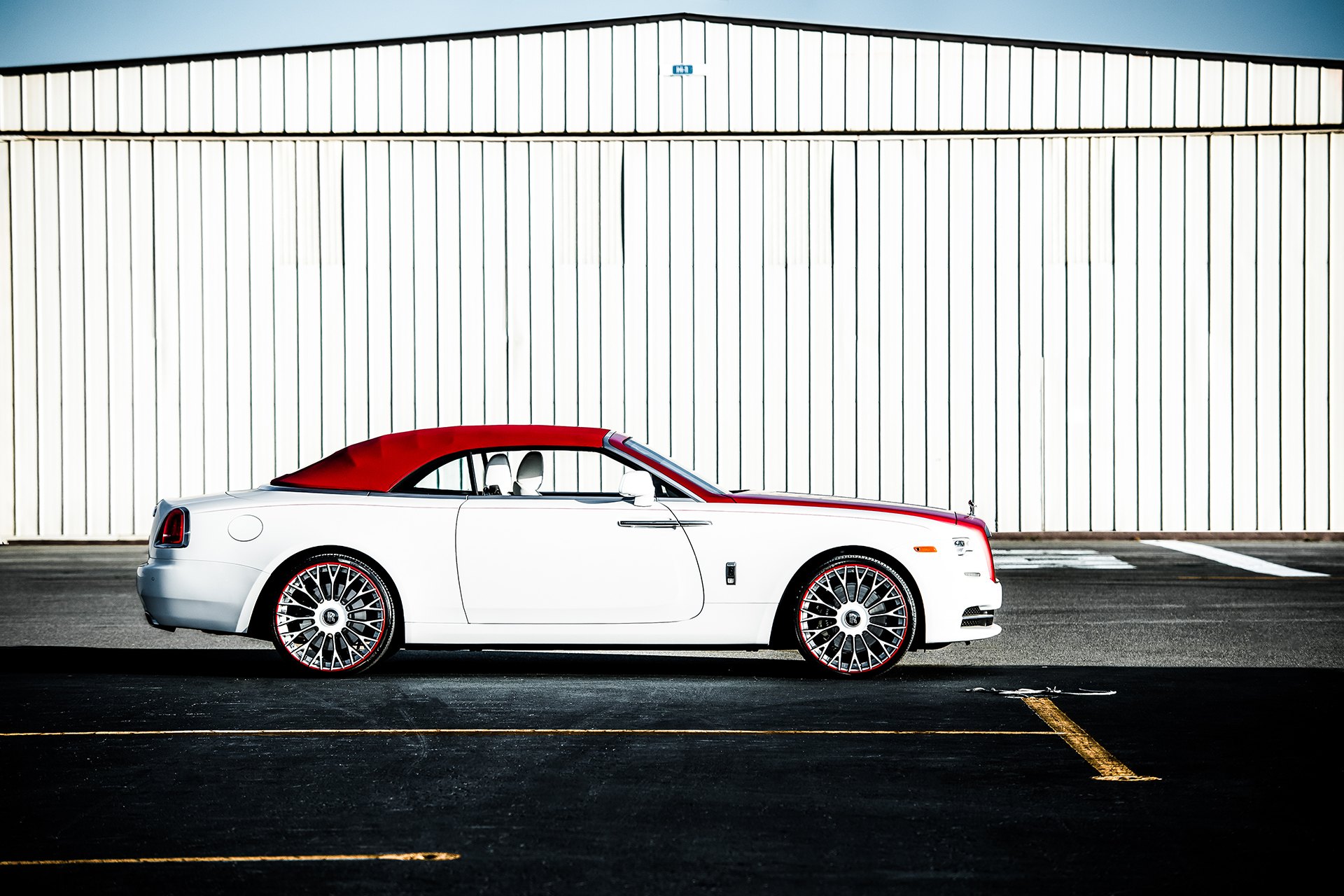 Aftermarket Side Skirts on White Rolls Royce Dawn - Photo by Forgiato