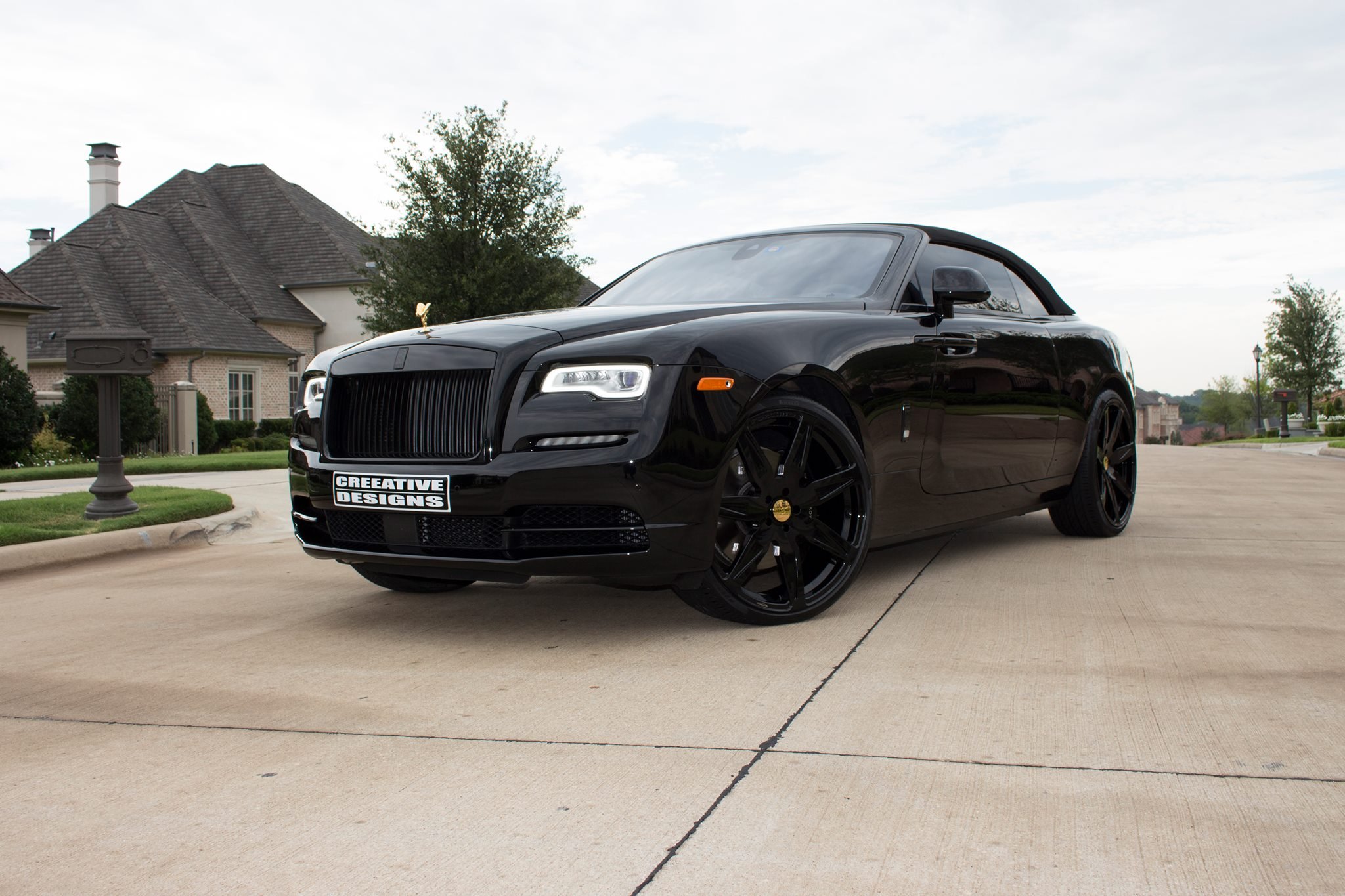 Black Rolls Royce Wraith with Custom Front Bumper - Photo by Forgiato