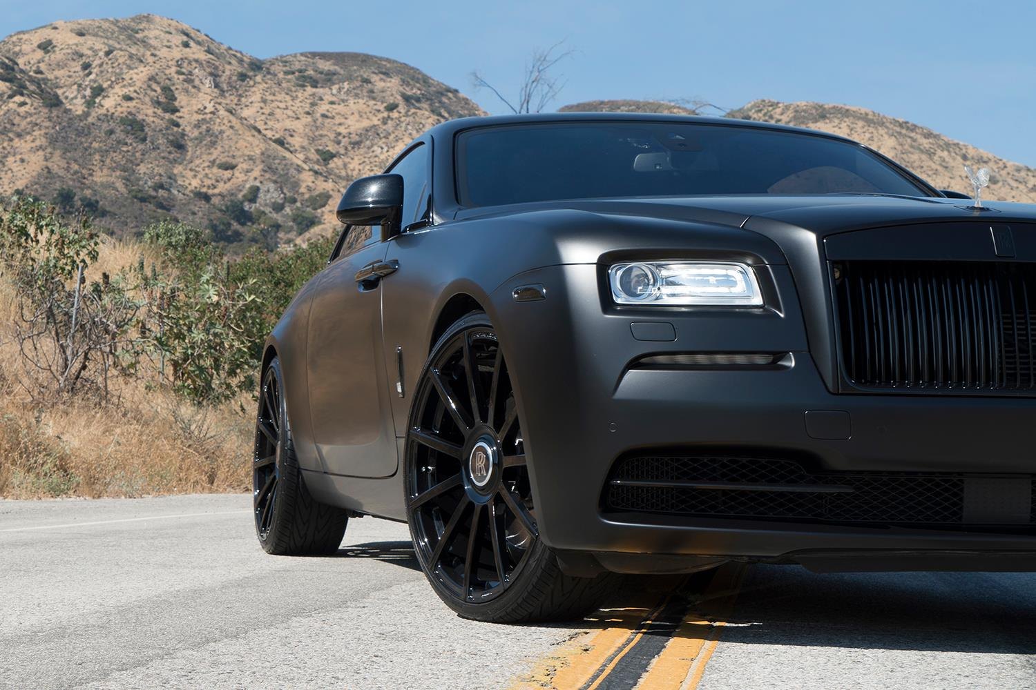 Blacked Out Billet Grille on Rolls Royce Wraith - Photo by Forgiato