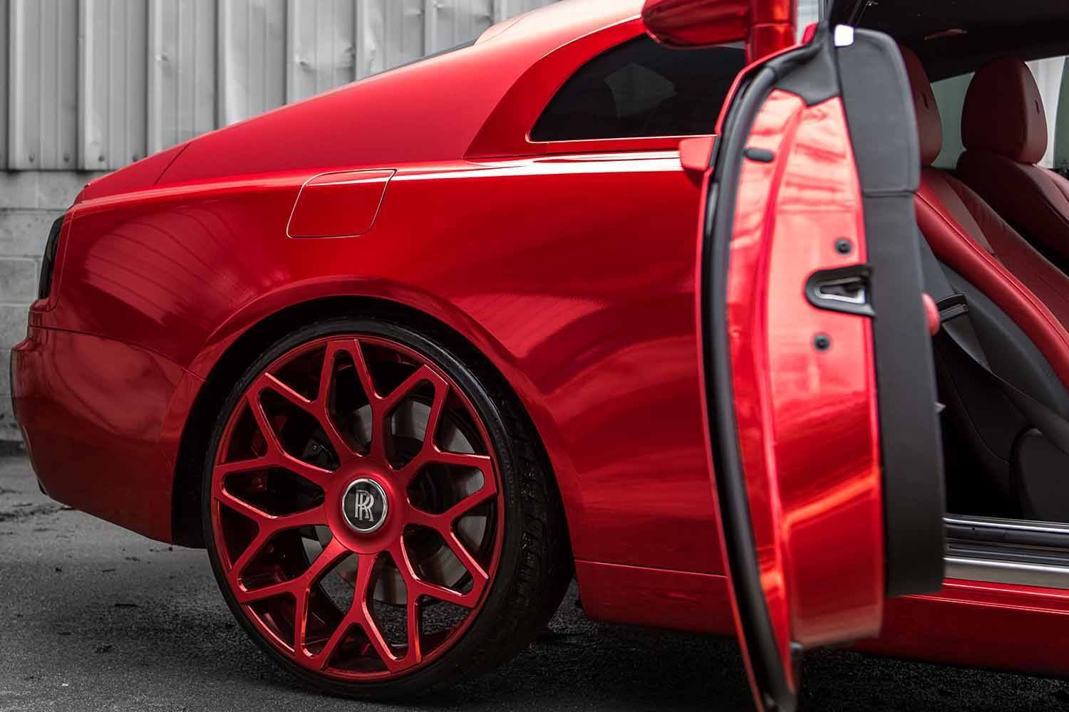 Red Rolls Royce Wraith with Forgiato Wheels - Photo by Forgiato