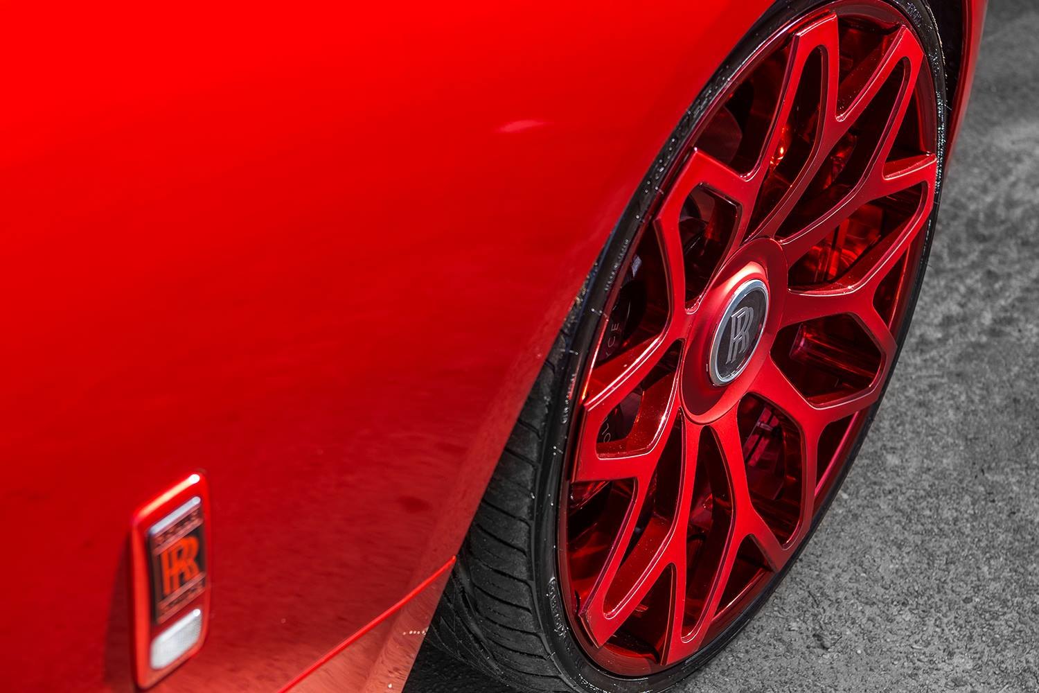 Red Forgiato Rims on Custom Rolls Royce Wraith - Photo by Forgiato