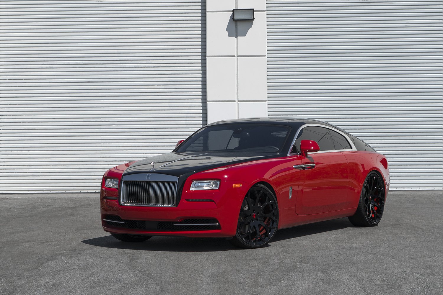 Red Rolls Royce Wraith with Custom Front Bumper - Photo by Forgiato