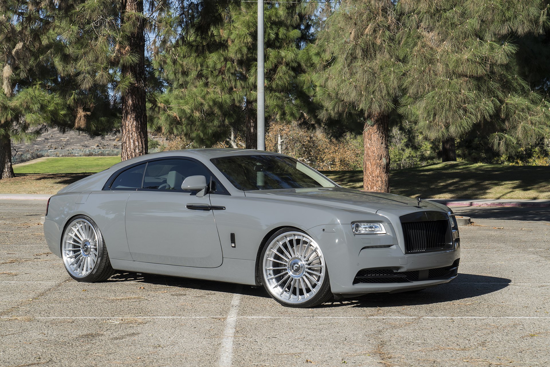 Gray Rolls Royce Wraith with Custom Front Bumper - Photo by Forgiato