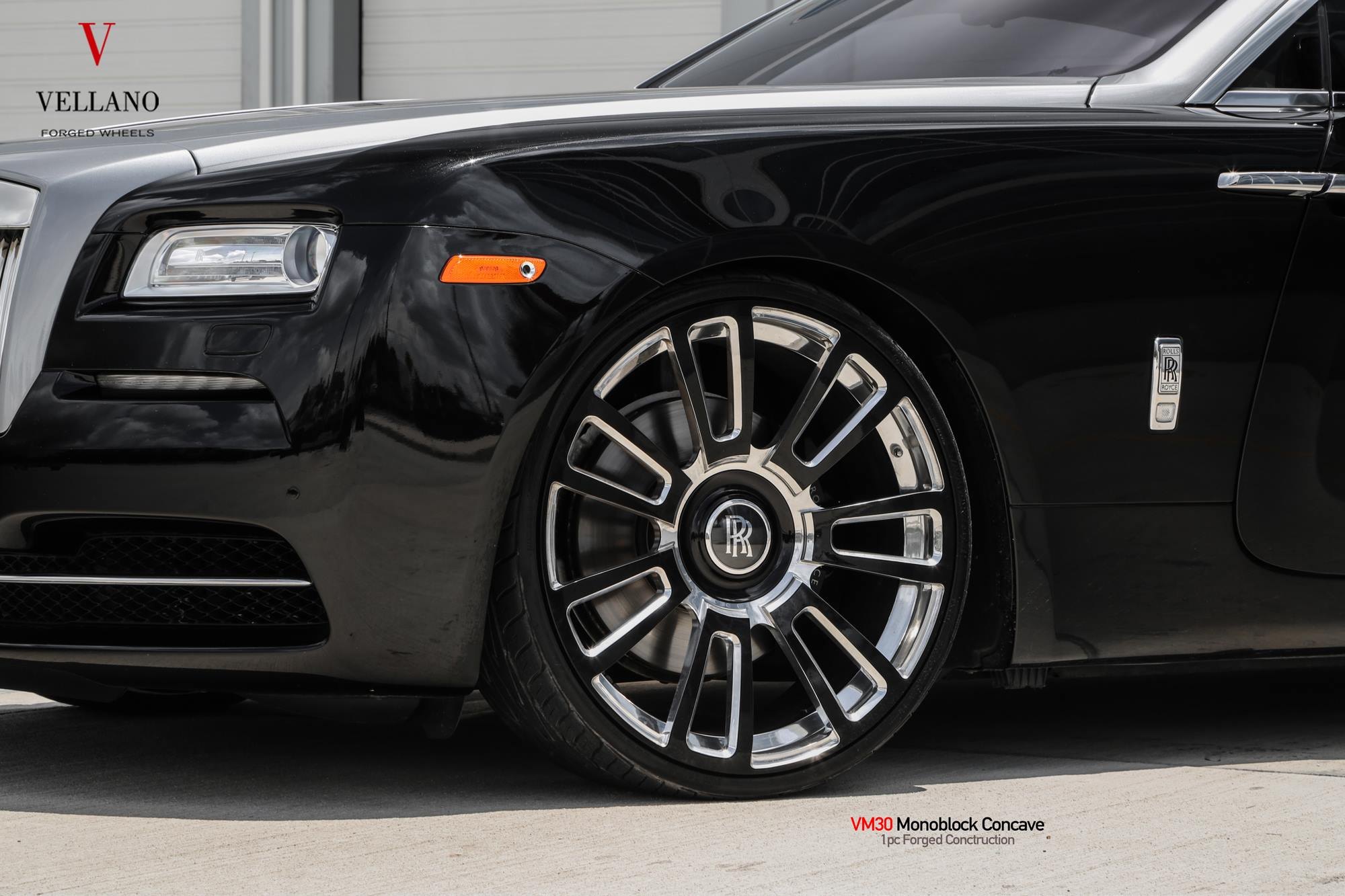 Black Rolls Royce Wraith with VM30 Forged Vellano Rims - Photo by Vellano