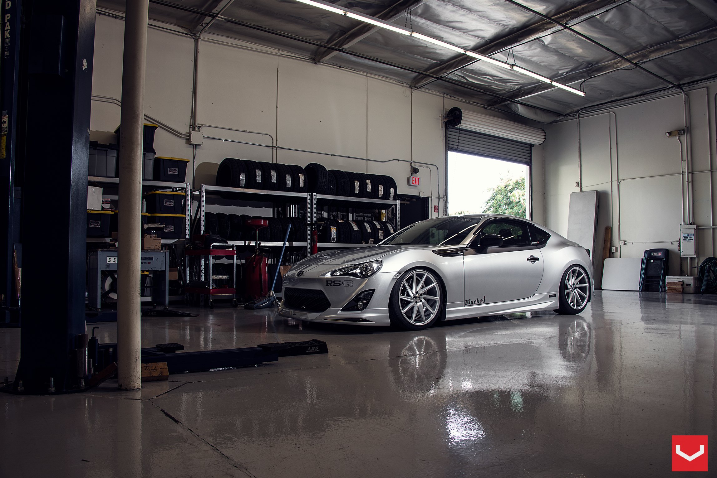 Silver Scion FR-S with Custom Body Kit - Photo by Vossen