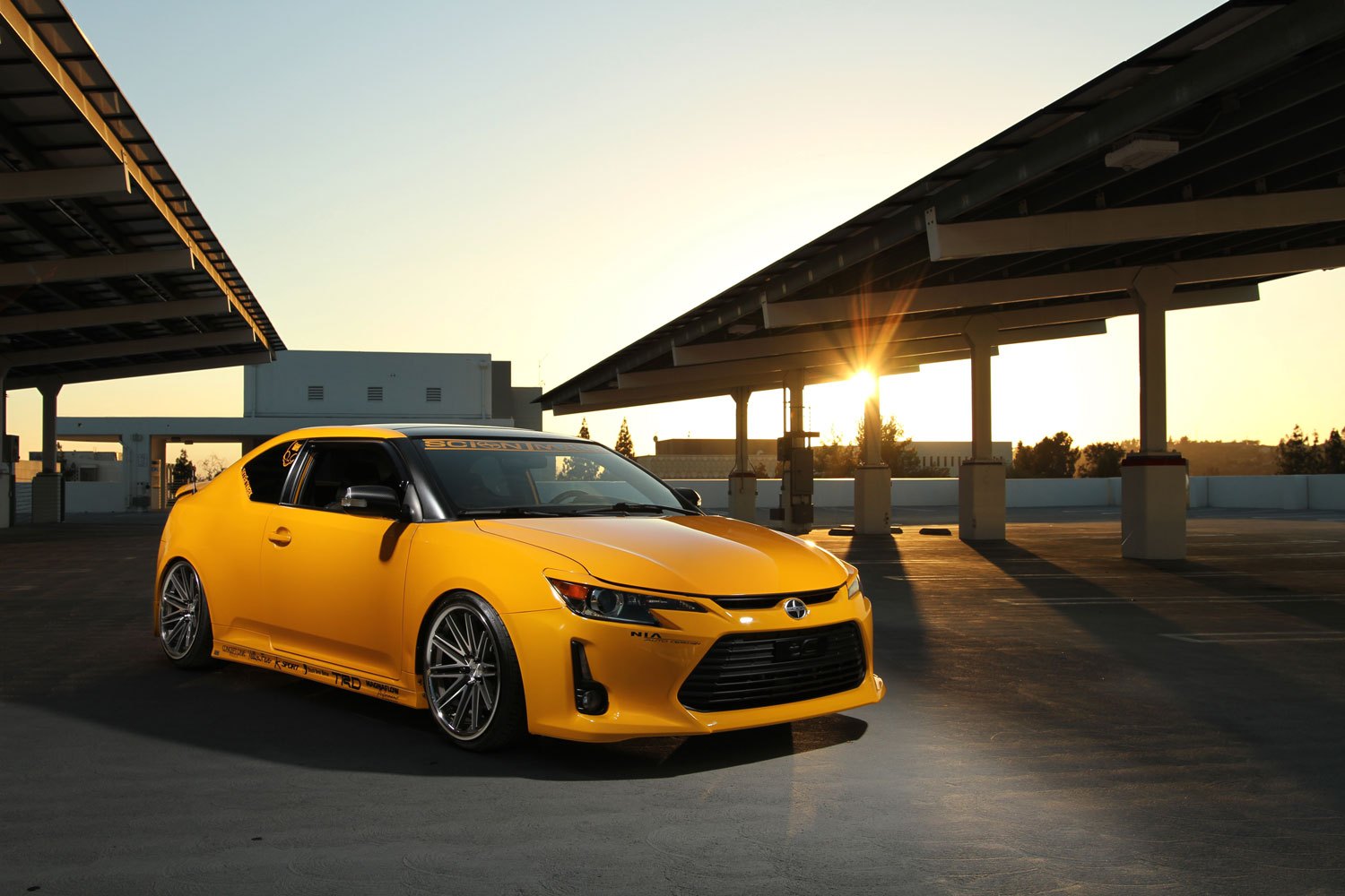 Lowered Scion tC - Photo by Concept ONE