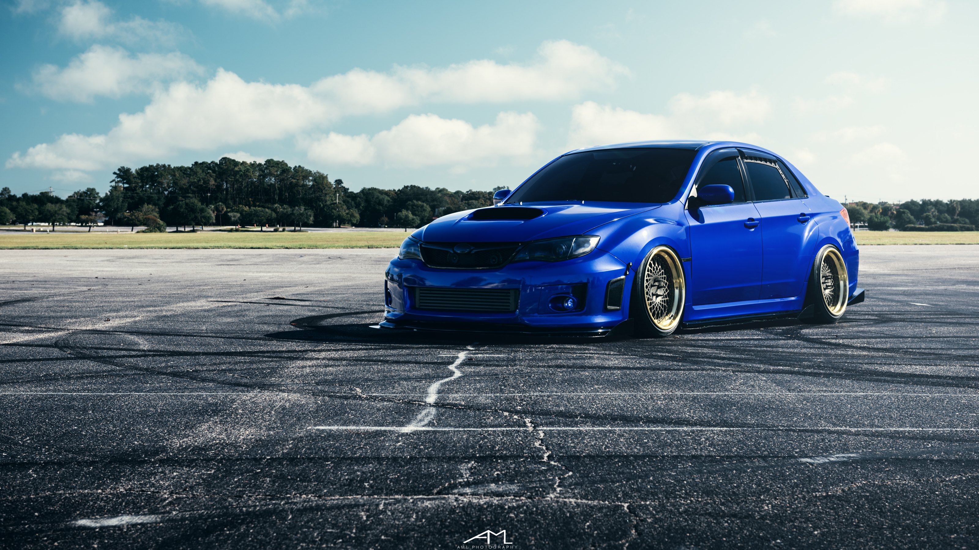 Custom Blue Stanced Subaru WRX - Photo by Arlen Liverman