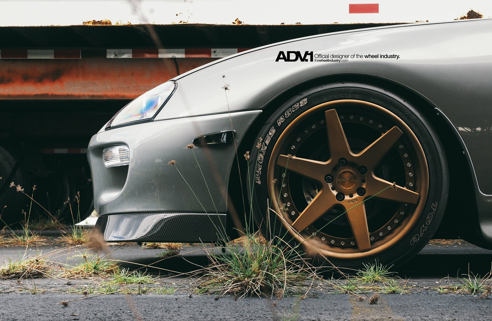 Gray Toyota Supra with Manbronze ADV6 Rims - Photo by ADV.1