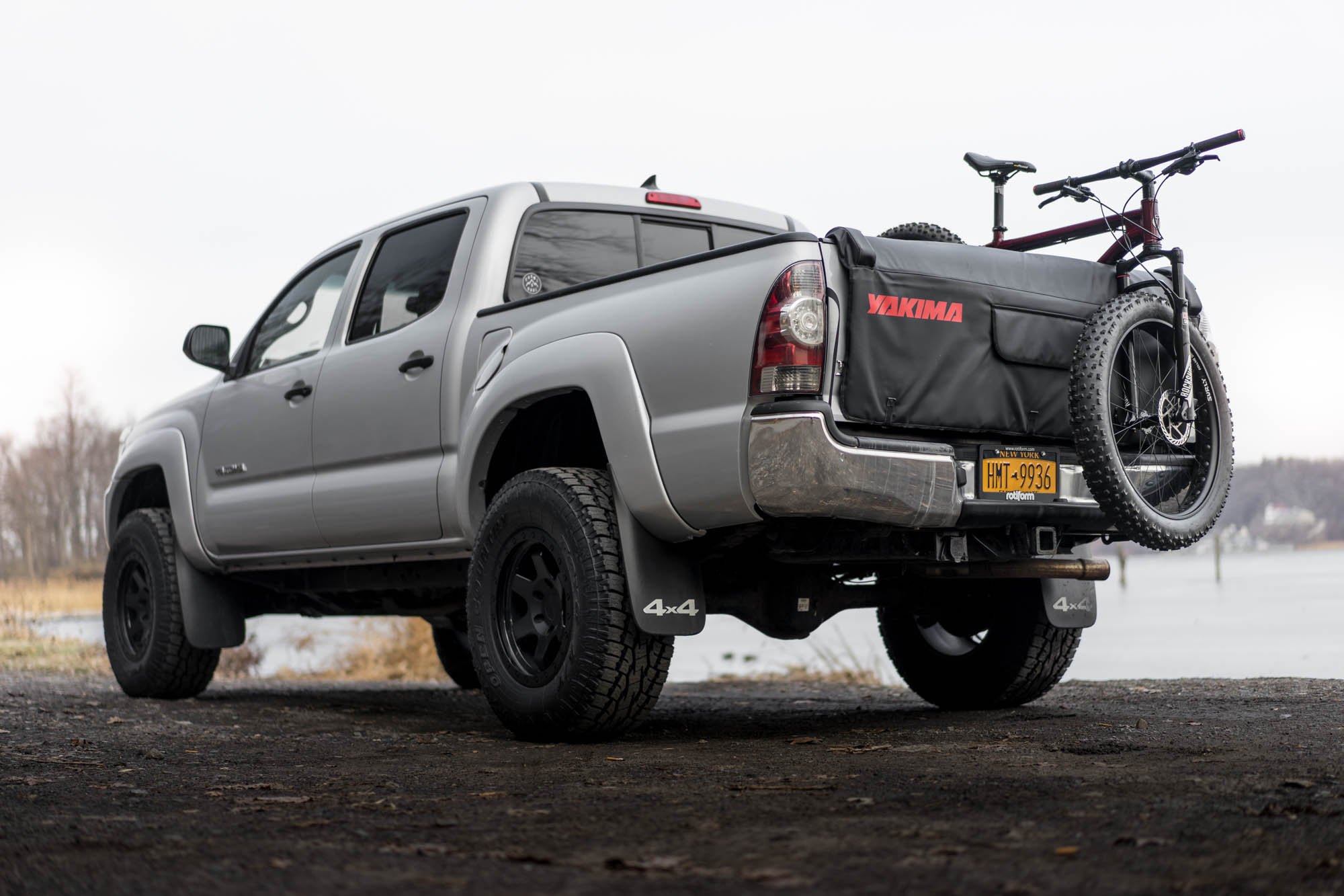 Gray Lifted Toyota Tacoma with Matte Black Rotiform Wheels - Photo by Rotiform