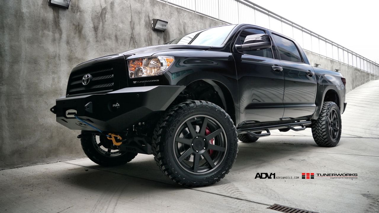 Off-road Front Bumper with Piaa Lights on Toyota Tundra - Photo by ADV.1