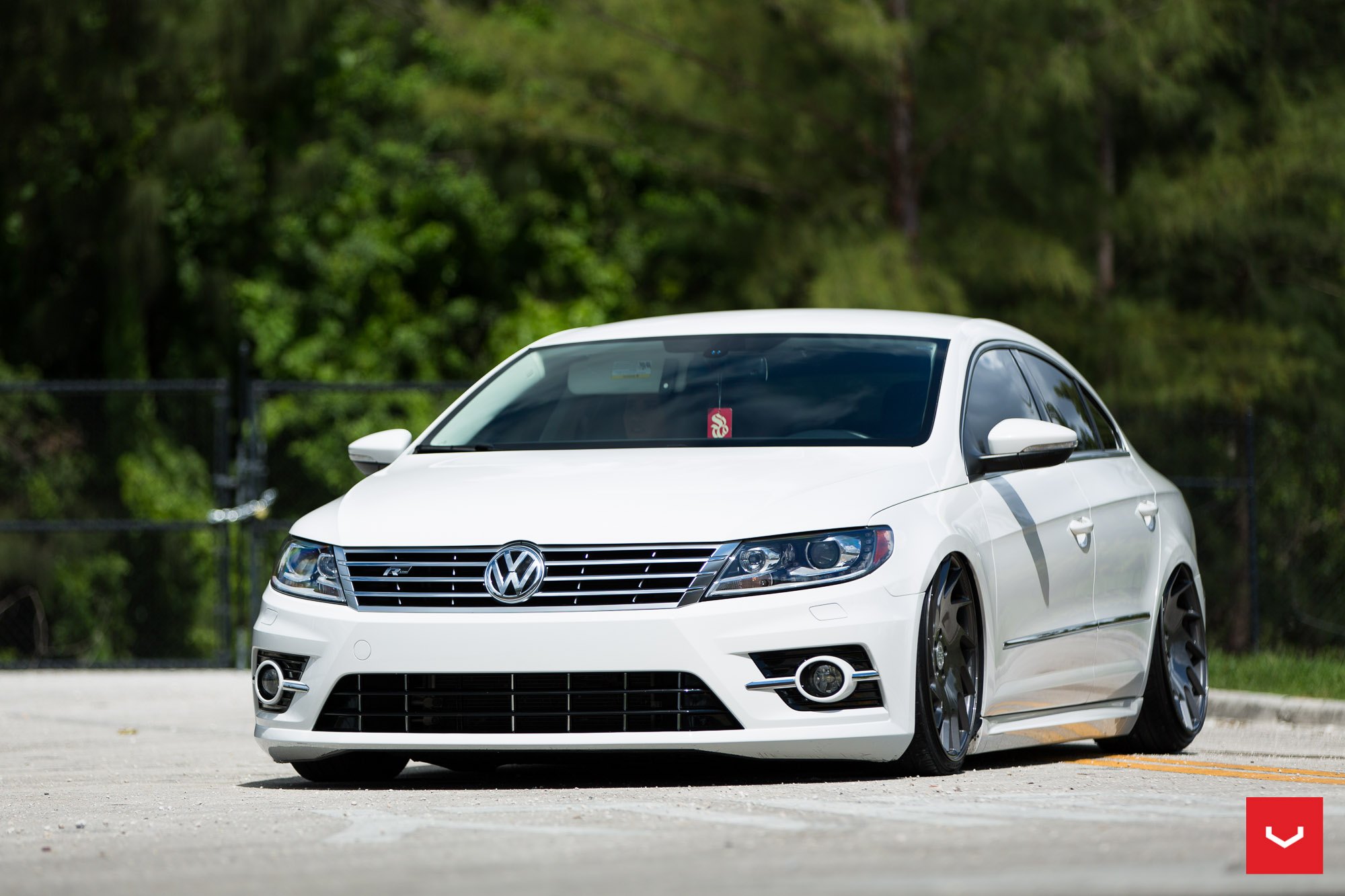 White Volkswagen CC with Chrome Grille - Photo by Vossen