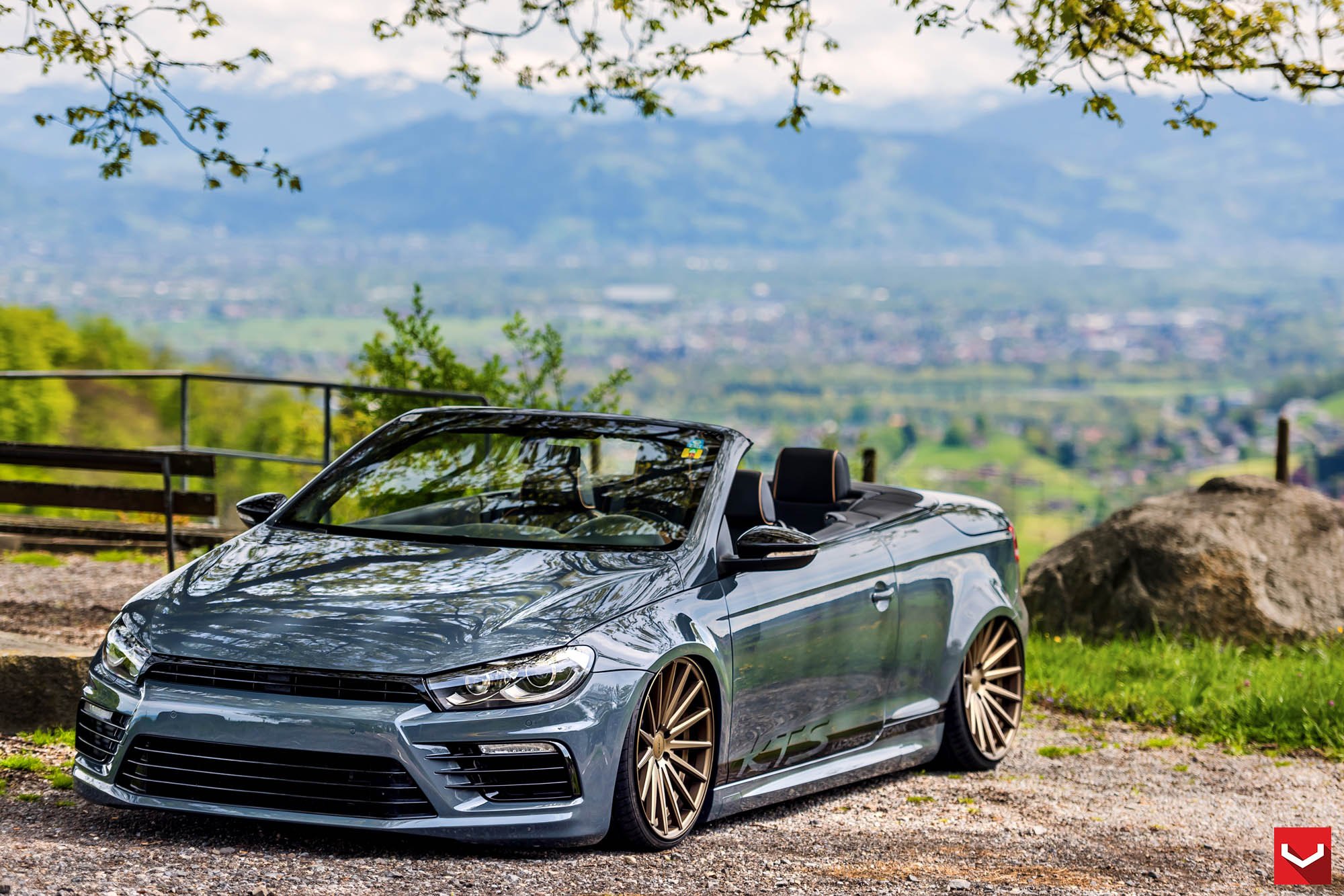 Custom Convertible VW EOS with Black Grille - Photo by Vossen