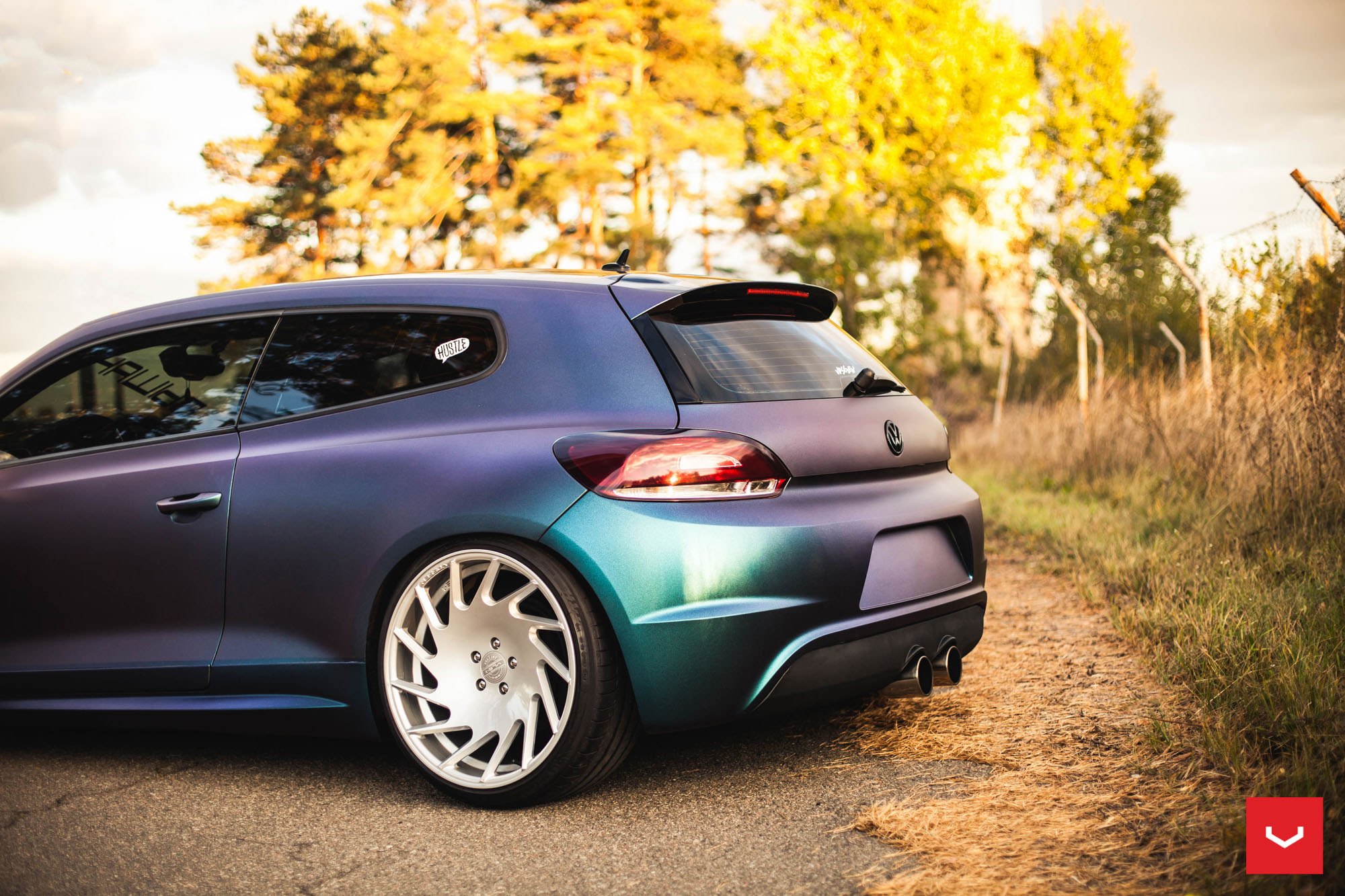 Volkswagen Scirocco with Aftermarket LED Taillights - Photo by Vossen