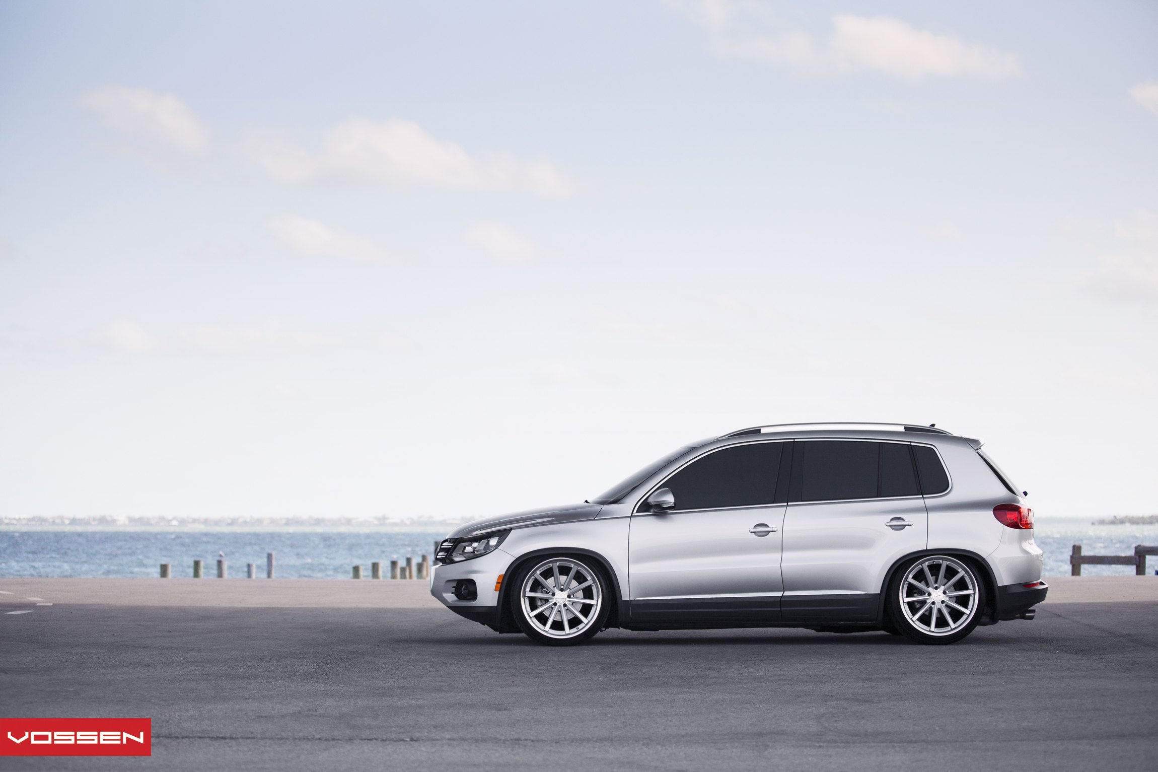 Black Side Skirts on Silver VW Tiguan - Photo by Vossen
