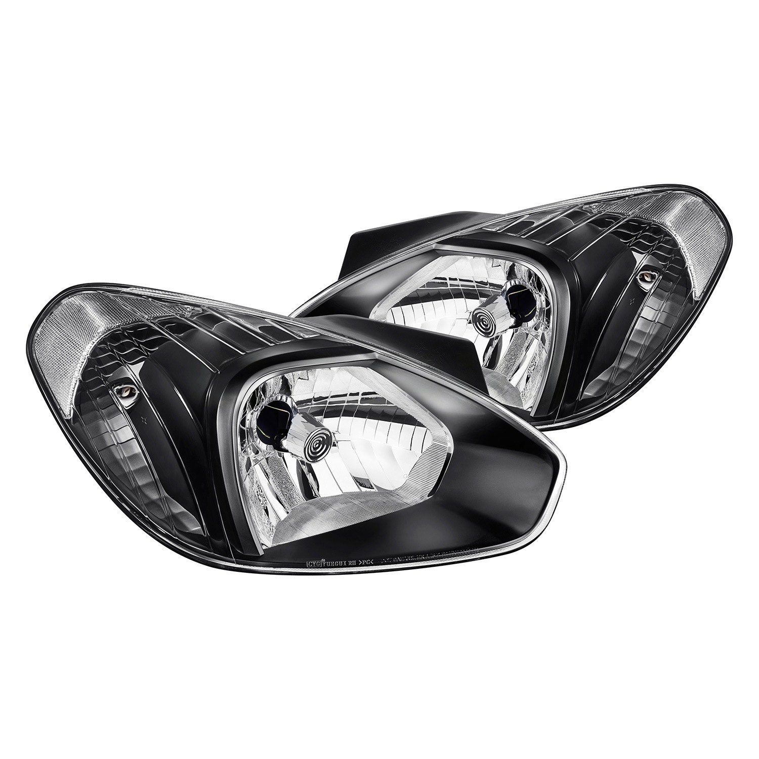 For Hyundai Accent 2007-2011 Lumen 87-1001937 Black Factory Style Headlights