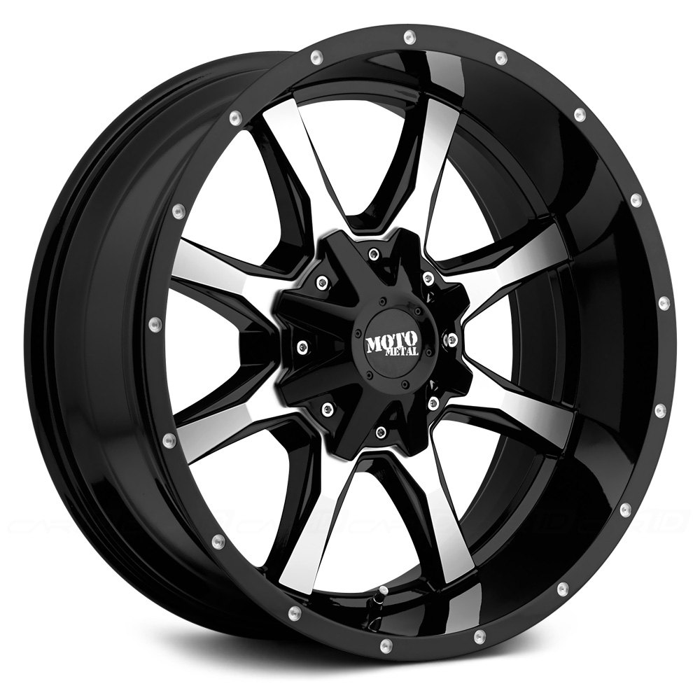 MOTO METAL® MO970 Wheels Gloss Black with Milled Face Rims