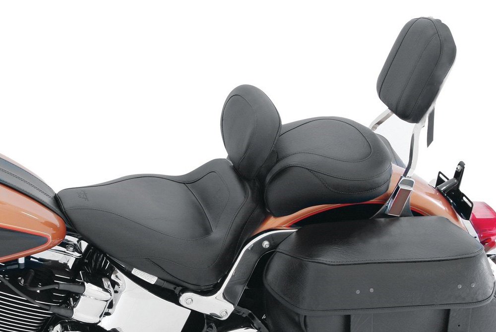 For Harley-Davidson Fatboy 07-17 Sport Touring Solo Seat w Driver