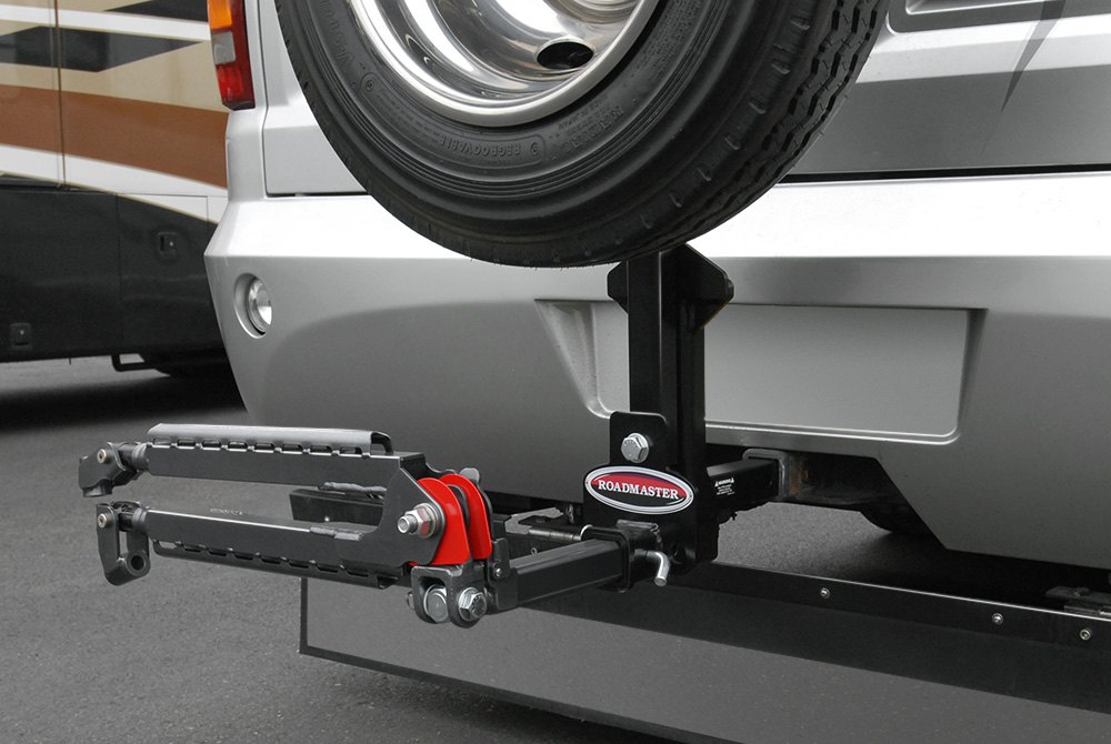 Hitch Mounted Spare Tire Carriers | Front, Rear Hitch — CARiD.com Swing Away Trailer Hitch Spare Tire Carrier