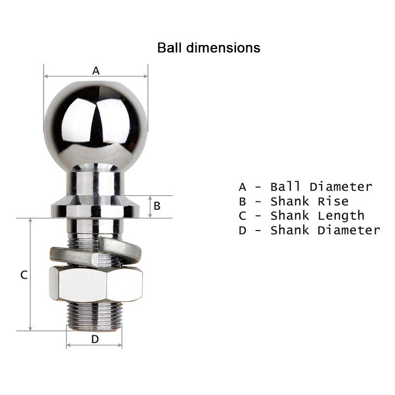 Hidden Hitch® - Ball Dimensions