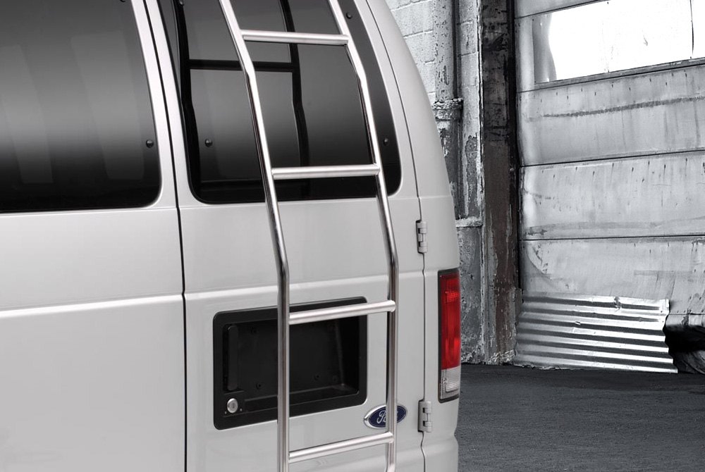 Van Guard Universal 1230mm Galvanised Steel 5 Step Rung Rear Door Fixed Ladder