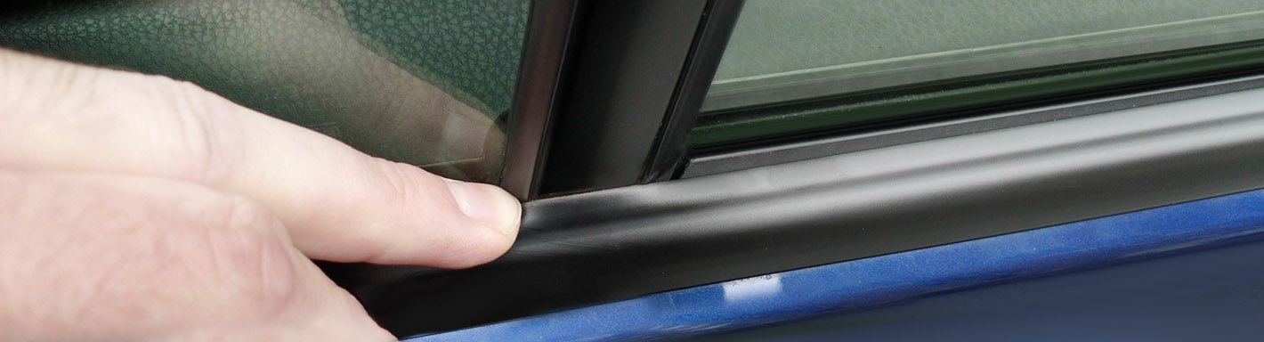 APDTY 143697 Outer Door Window To Glass Rubber Weatherstrip Dew Wipe Sweep Left 