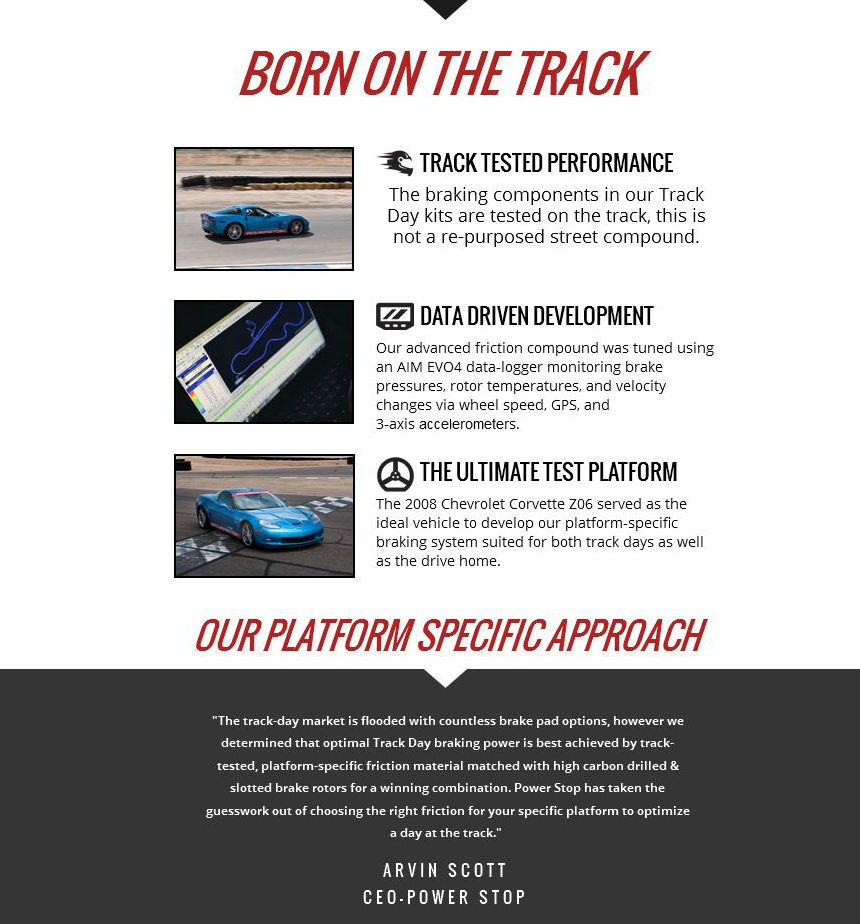 Platform-Specific Track Day Brake Kit
