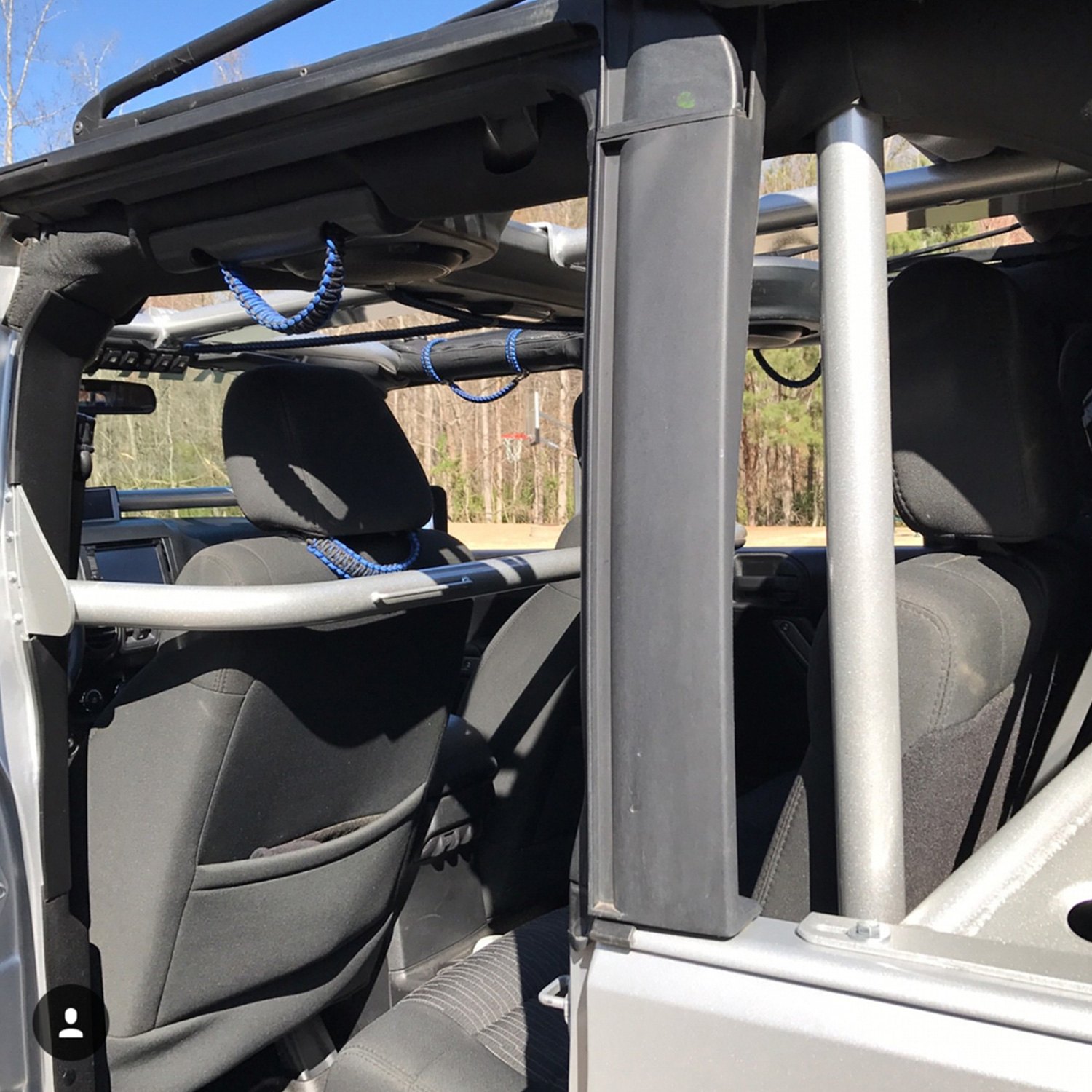 For Jeep Wrangler JK 2018 Rock Hard 4x4 RH-1035 Raw C-Pillar Brace Kit ...