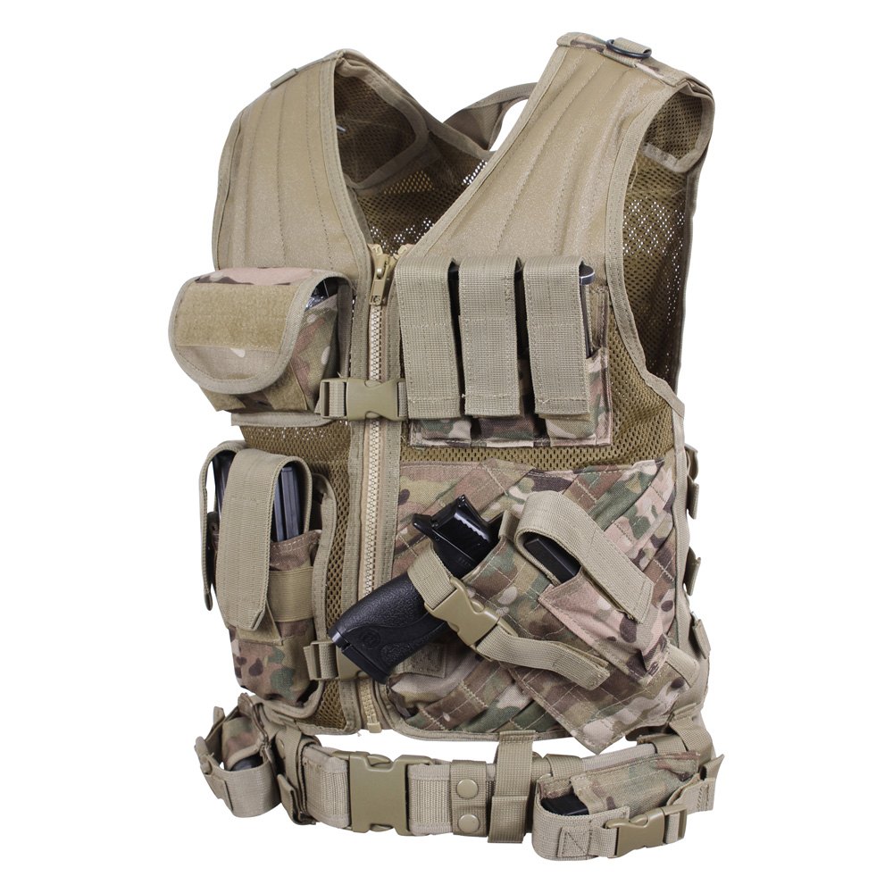 Rothco® 6384 - MultiCam Cross Draw MOLLE Tactical Vest Regular Size