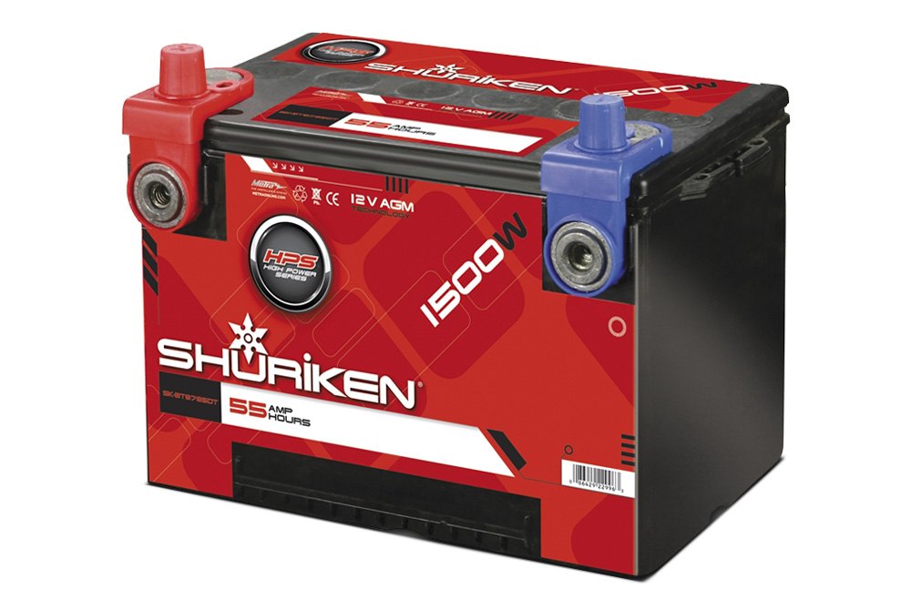 Shuriken SK-BT60 Compact Size Agm Technology 1500W 60 Amp 12V Car Battery New