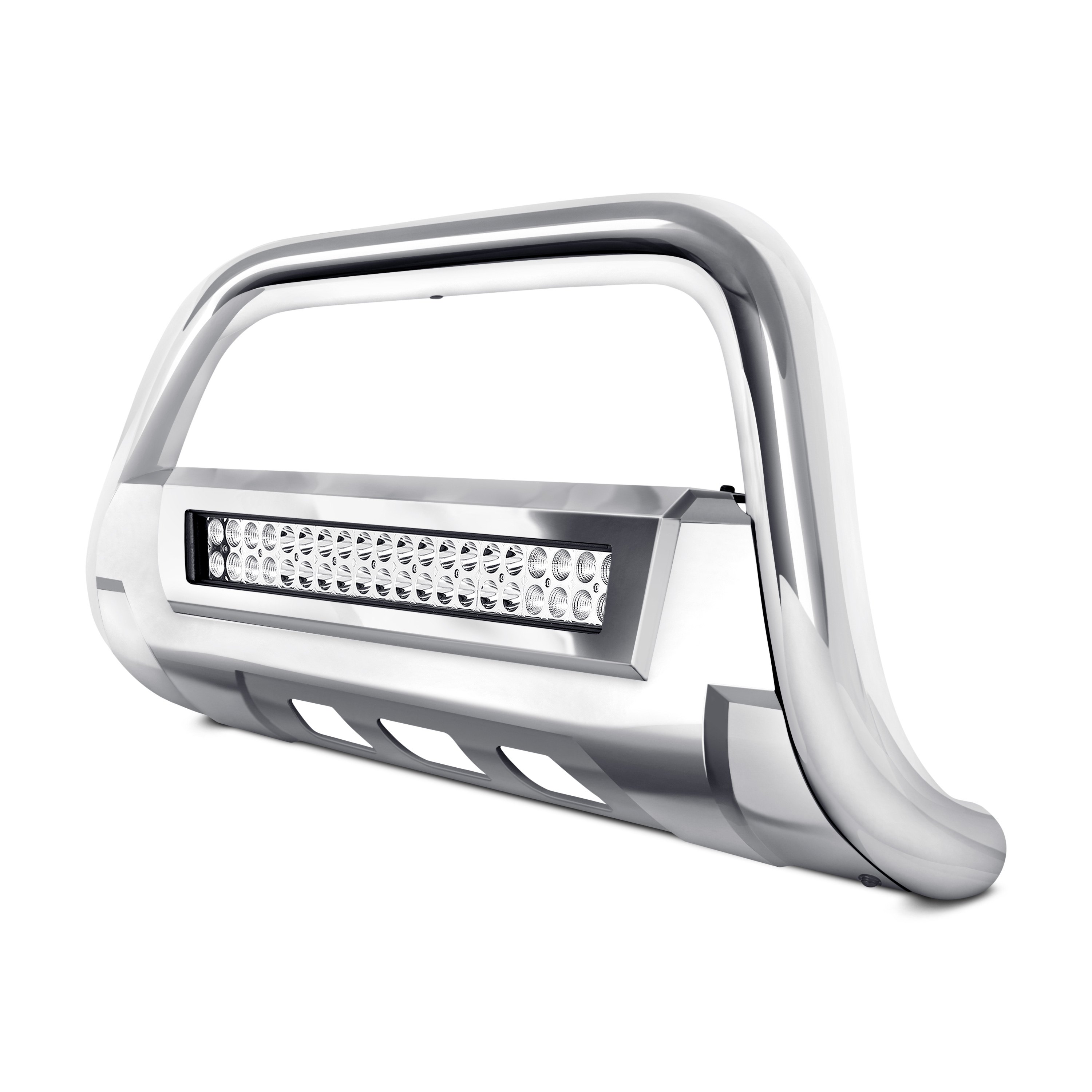 Torxe™ - Ram 1500 2014 3.5" X2 Series Oval Bull Bar with LED Light Bar and Skid Plate 2014 Ram 1500 Grill With Light Bar