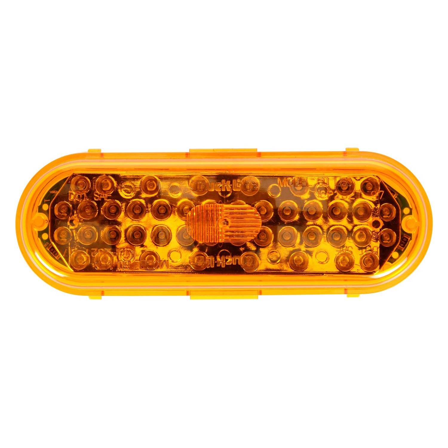 6" Inch Amber Oval 24 LED Turn Tail Signal Truck Light w Grommet+Pigtail-Qty 4