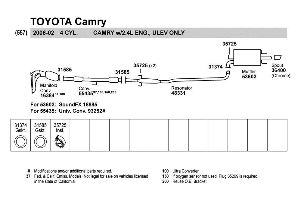 33 2003 Toyota Camry Exhaust System Diagram - Wire Diagram Source
