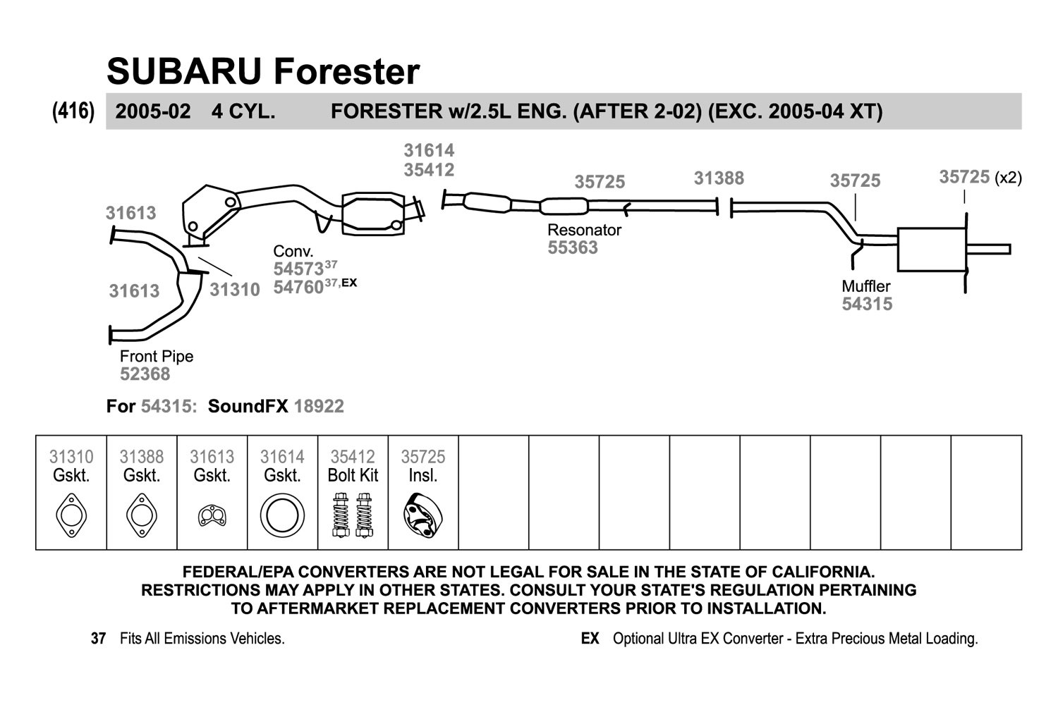 35 Subaru Forester Exhaust System Diagram