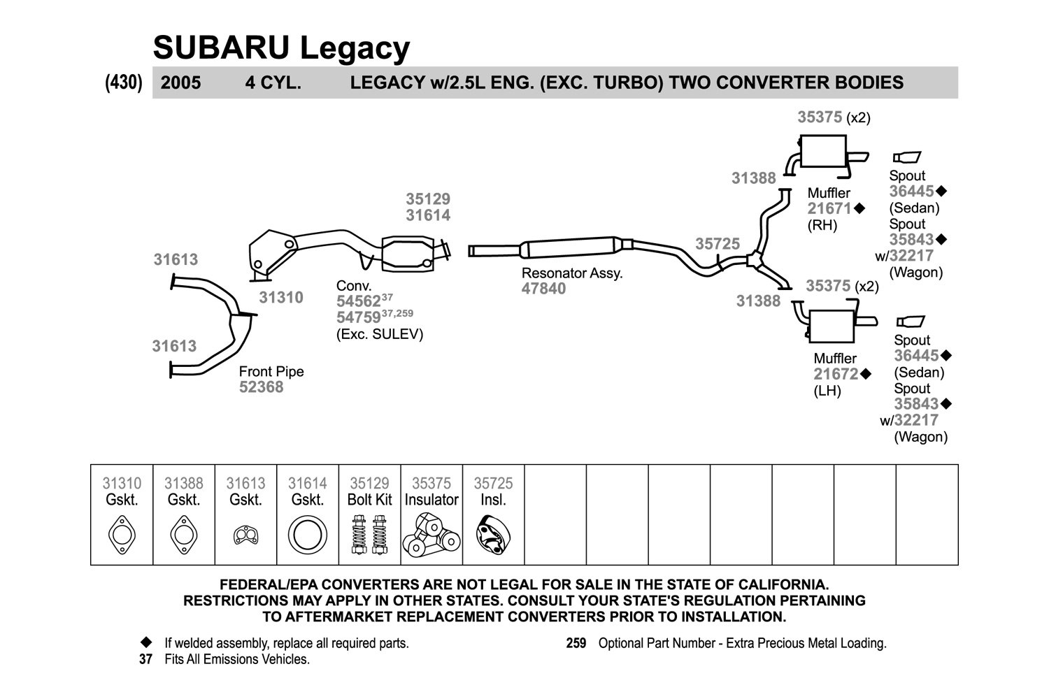 2002 Subaru Outback Exhaust Diagram - Free Wiring Diagram