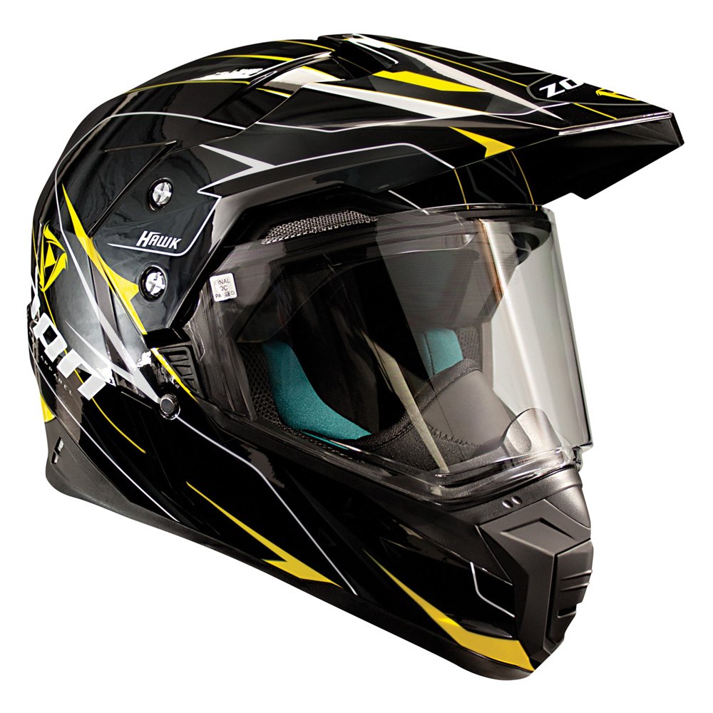 Helmet Synchrony Hawk Graphic X-Small Yellow Dual Sport ...